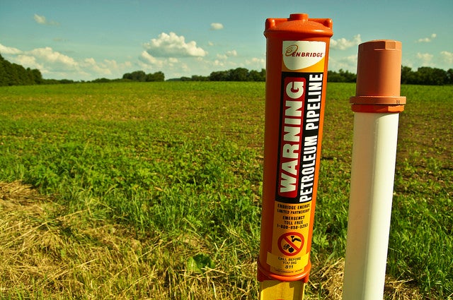 Enbridge pipeline sign