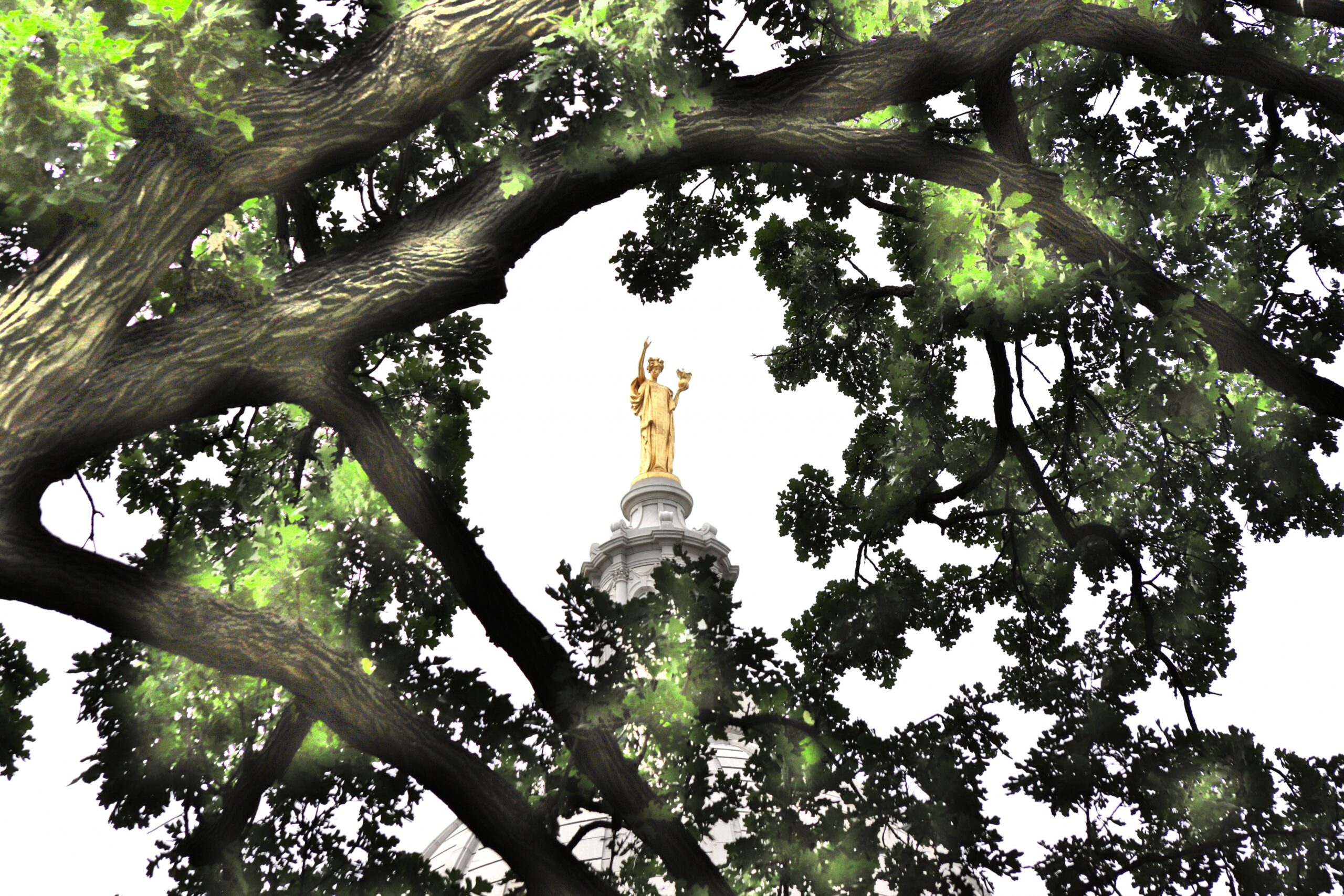 The "Wisconsin" statue on top of the state capitol in Madison