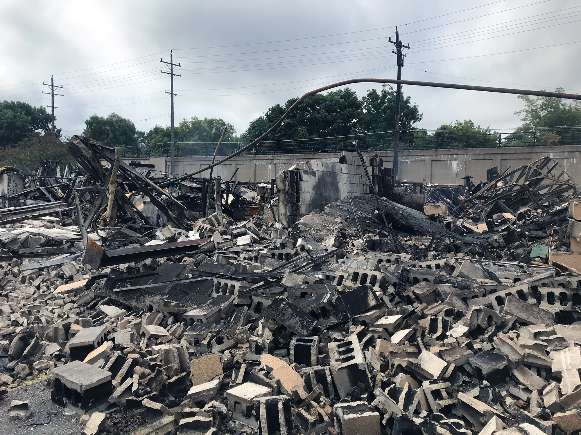 Department of Corrections building rubble