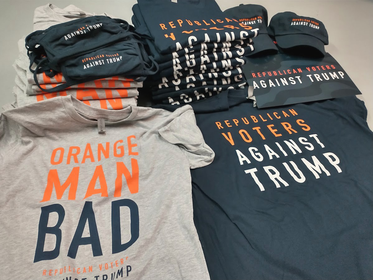 Anti-Trump T-shirts and hats