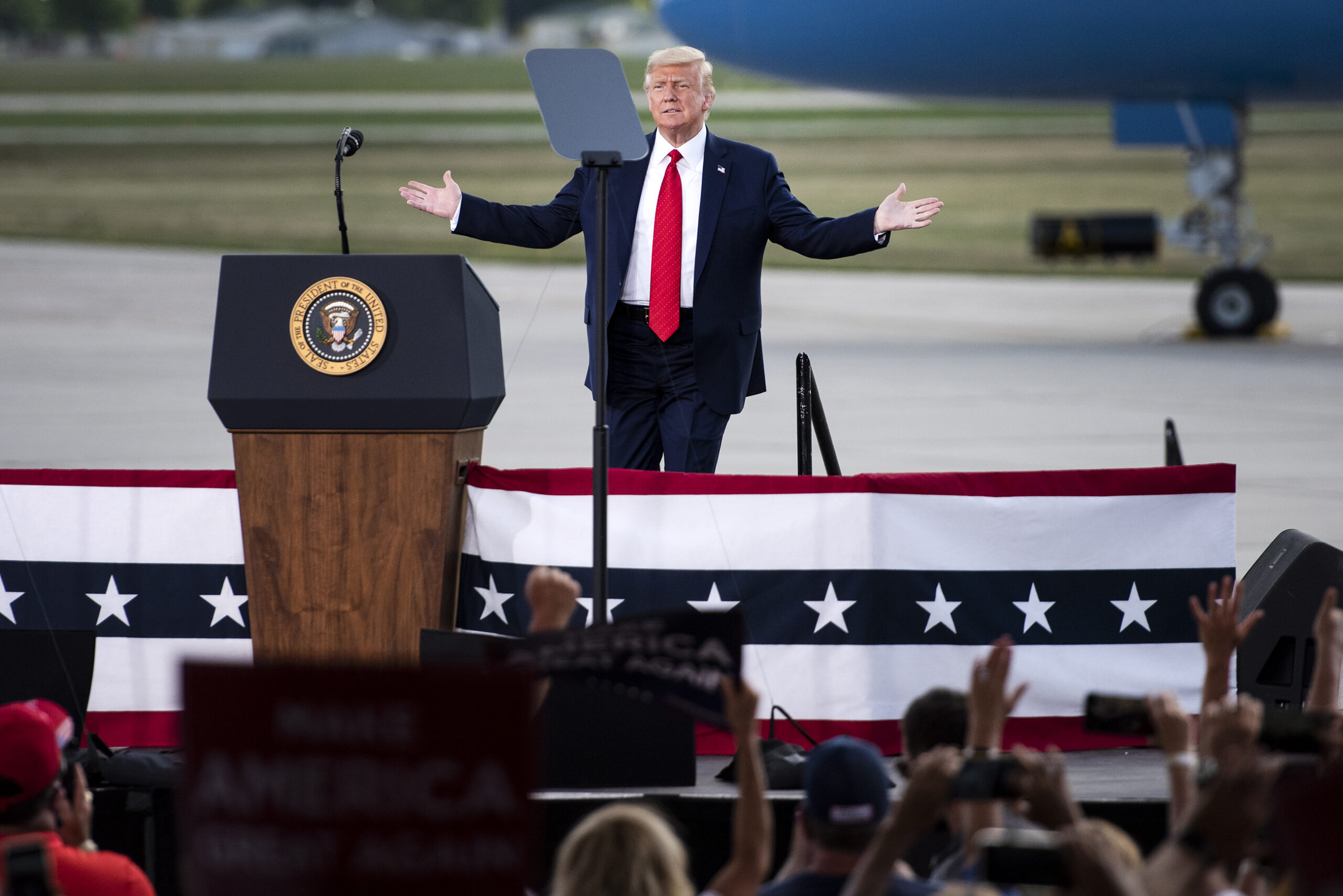 President Trump Touts Economic Success At Wisconsin Visit Monday