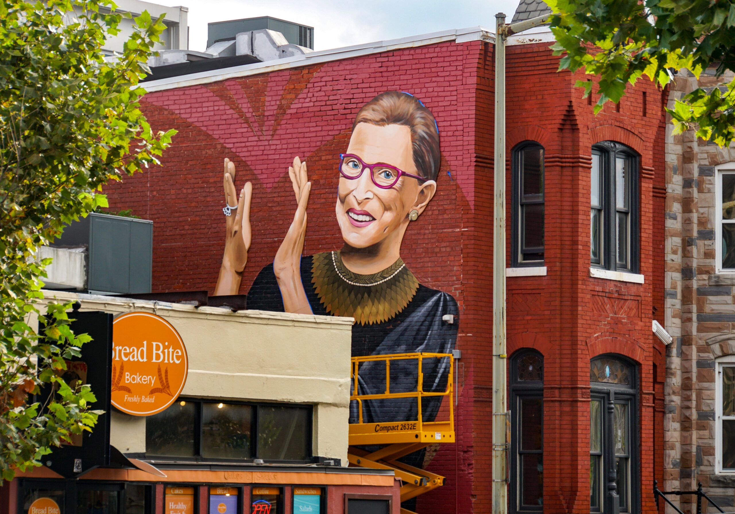 A mural of Ruth Bader Ginsburg in Washington, D.C.