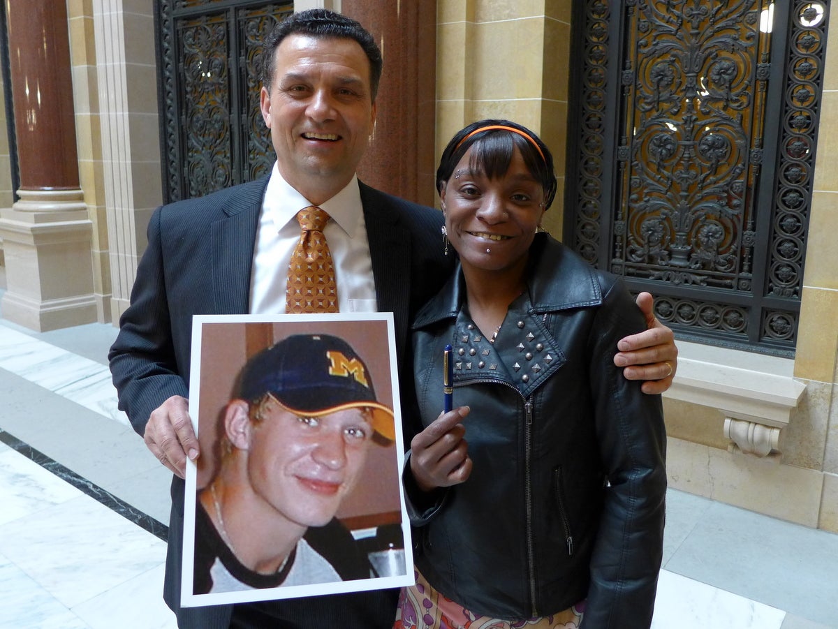 Michael Bell, Sr., left, and Sonya Moore.