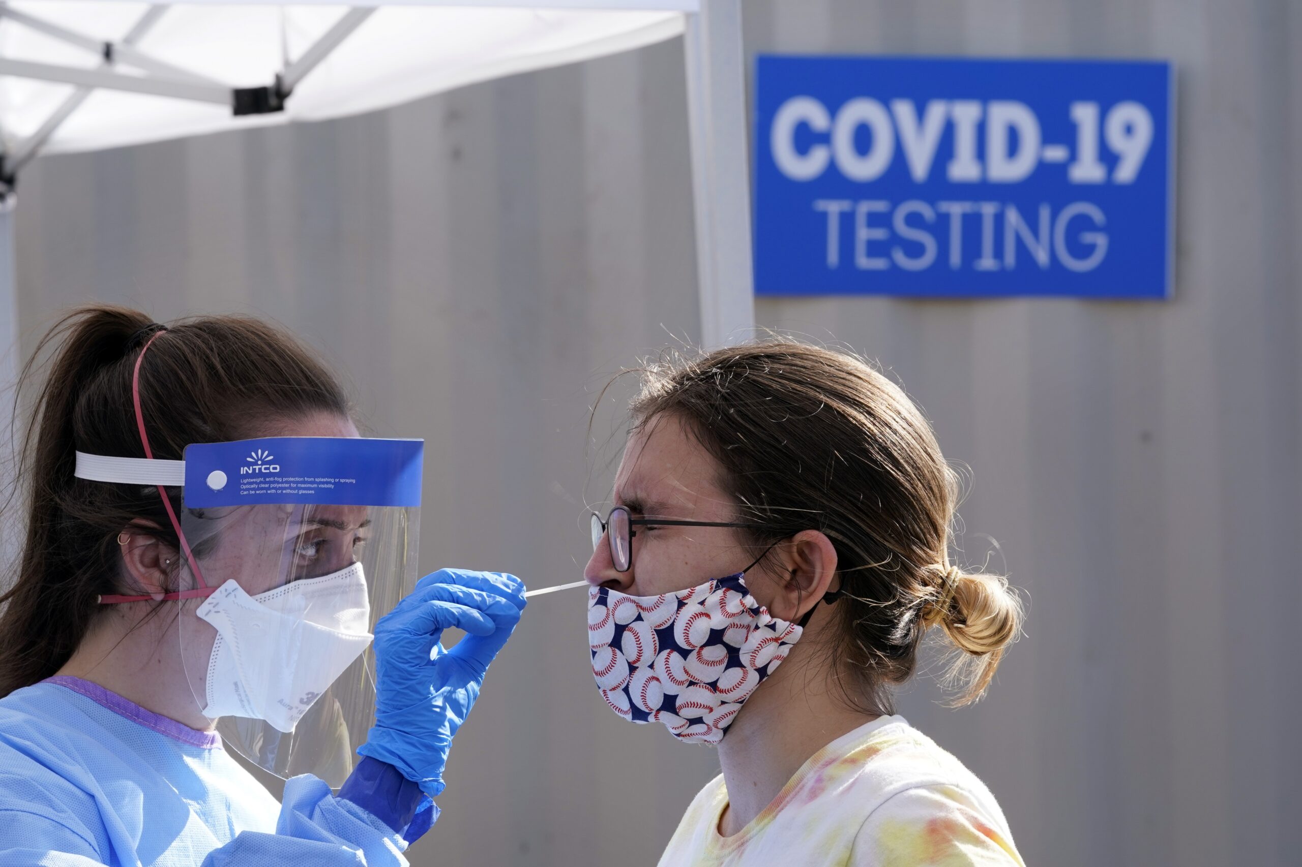 A coronavirus testing site in Seattle.