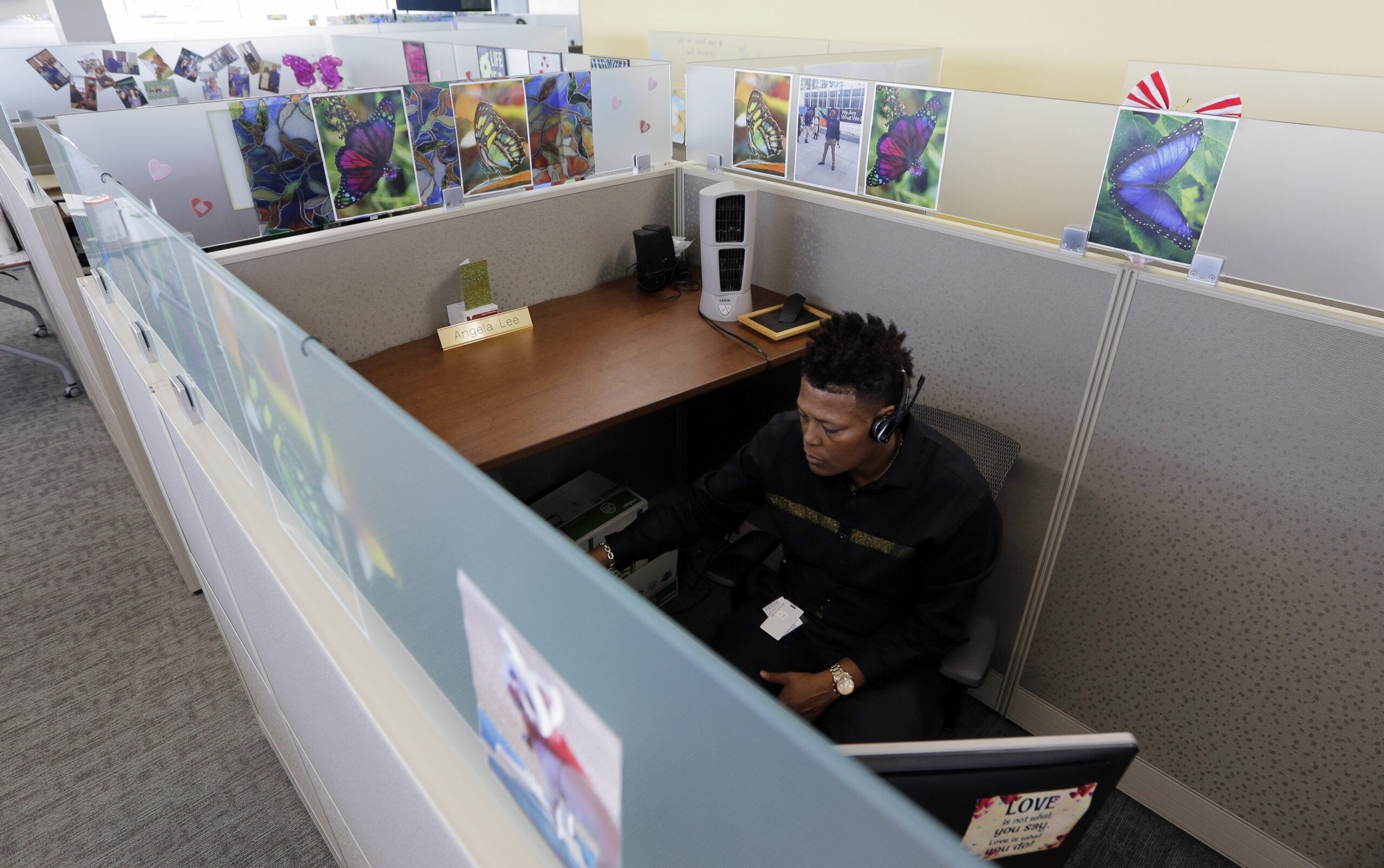 An office worker at his desk