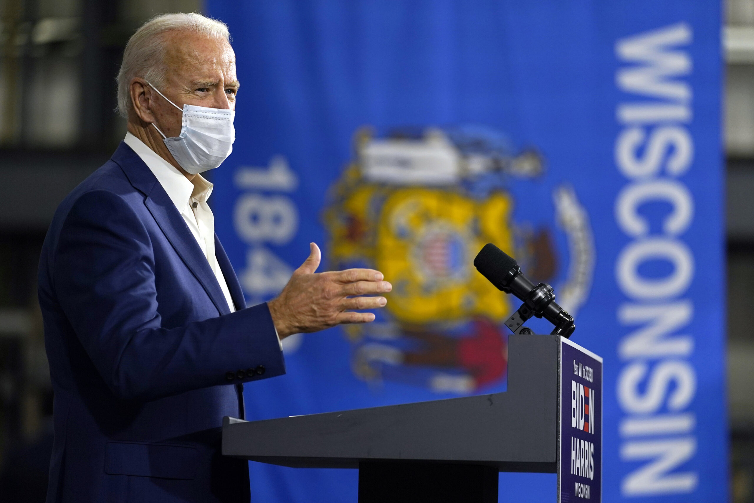 Joe Biden speaks at Wisconsin Aluminum Foundry in Manitowoc