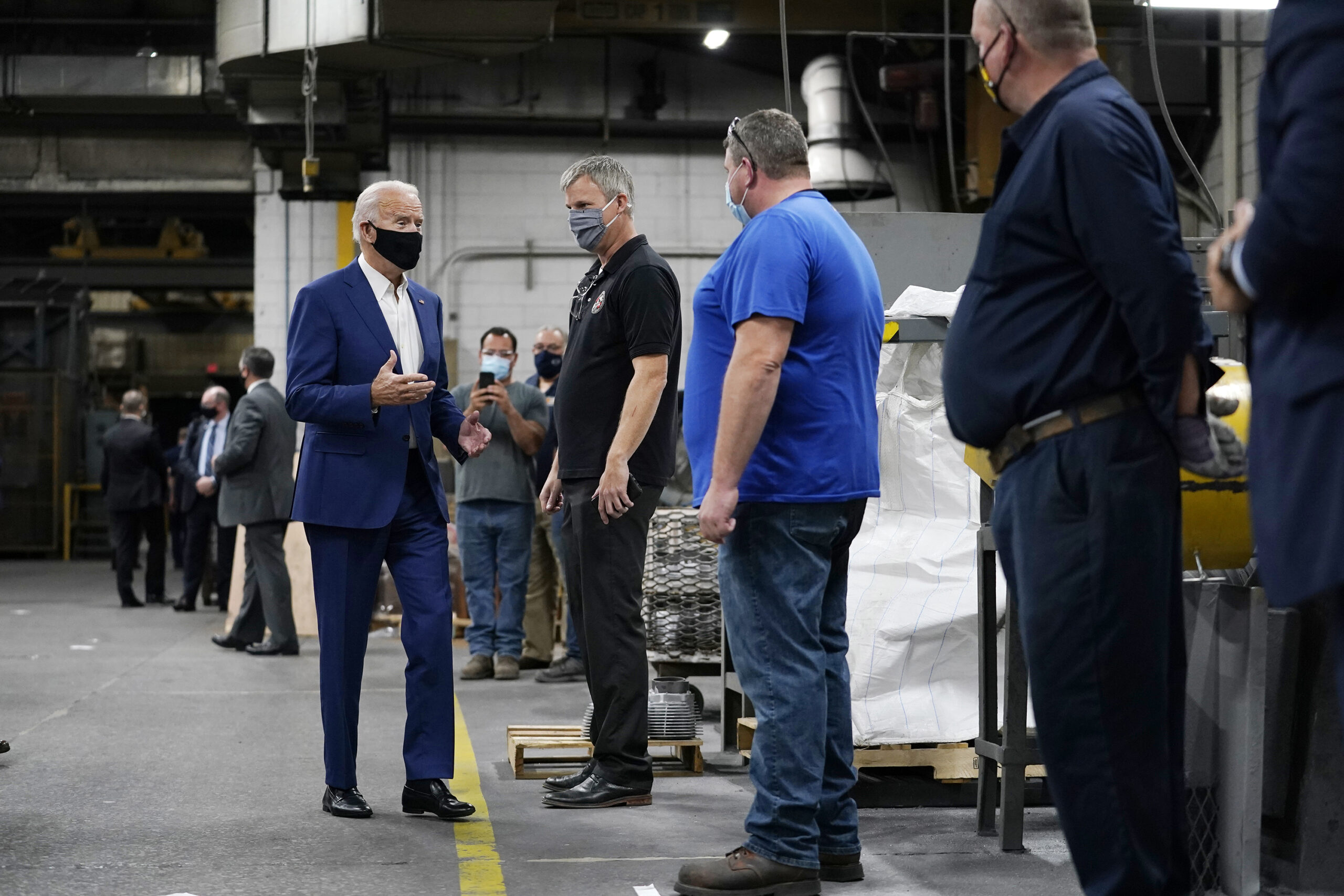 Joe Biden tours the Wisconsin Aluminum Foundry in Manitowoc
