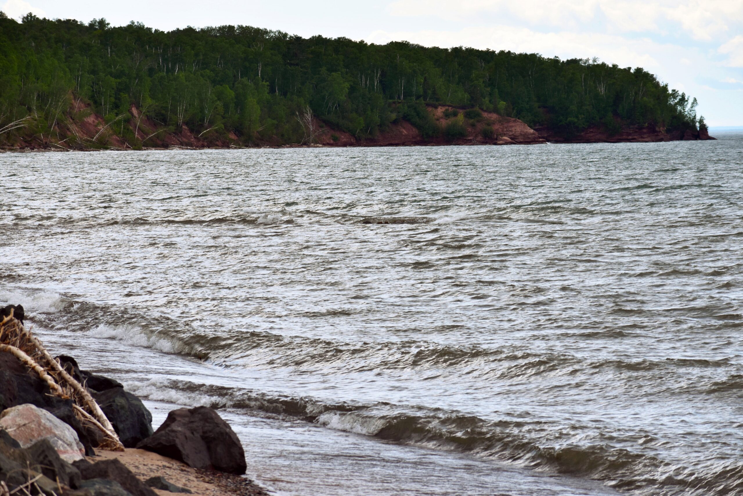 Clay Banks Are Eroding Along Lake Superior