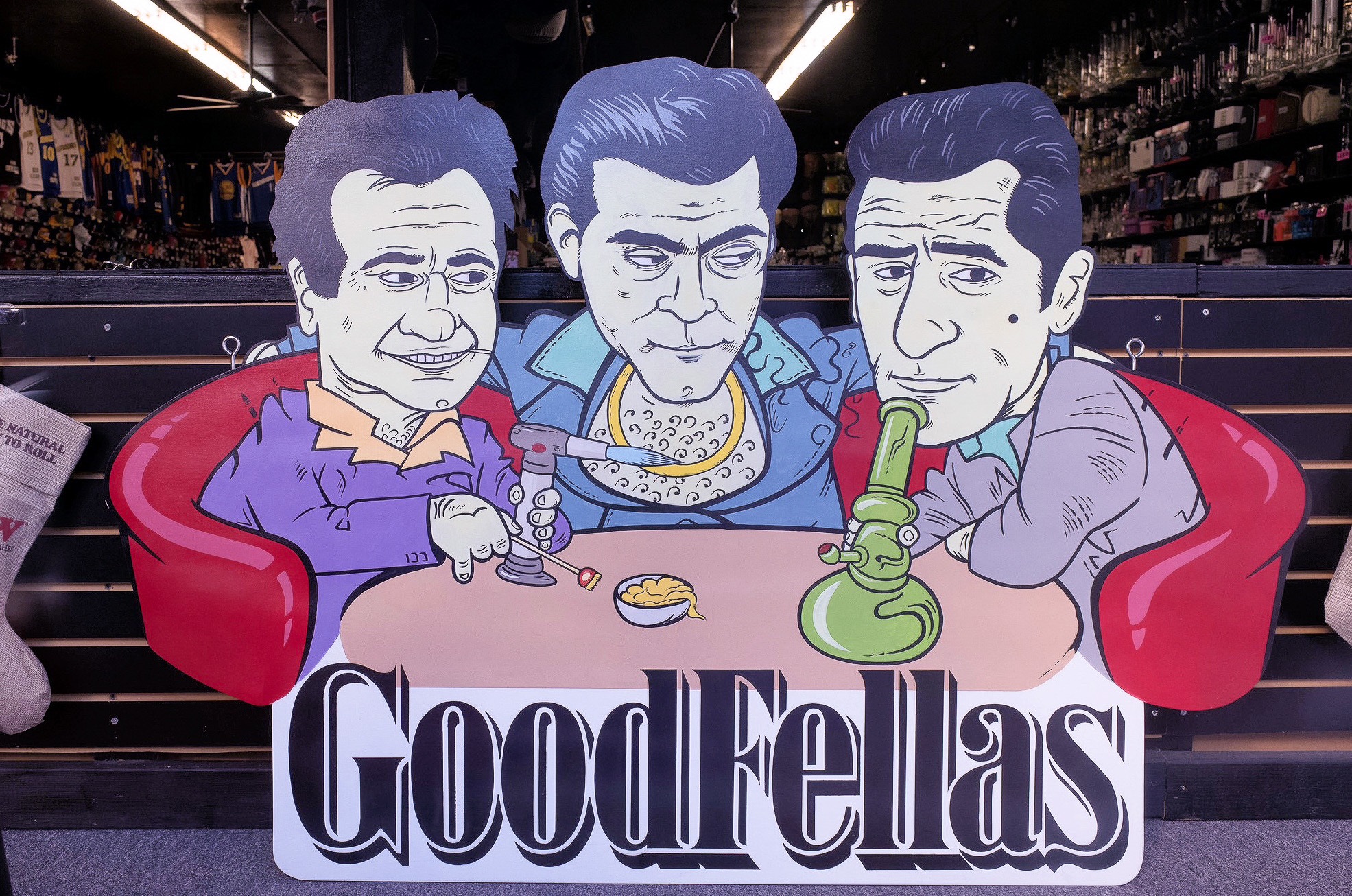 Caricatures of characters from the film, "Goodfellas"