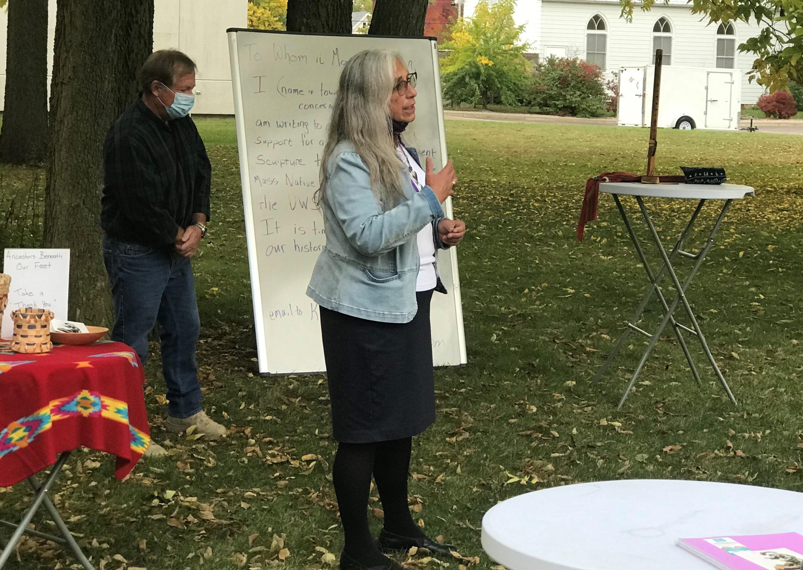 Karen Ann Hoffman speaks about Native American memorial at UW-Stevens Point
