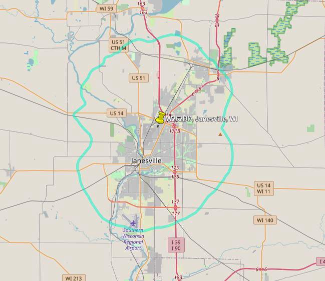 Coverage Map for Station W262DD