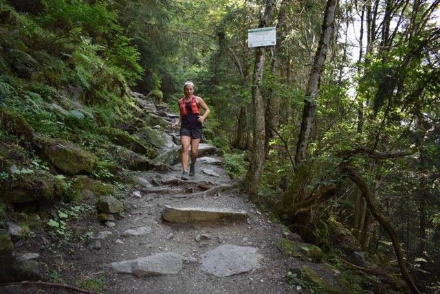 Annie Weiss running a 211-mile stretch of the North Country Trail in October 2020