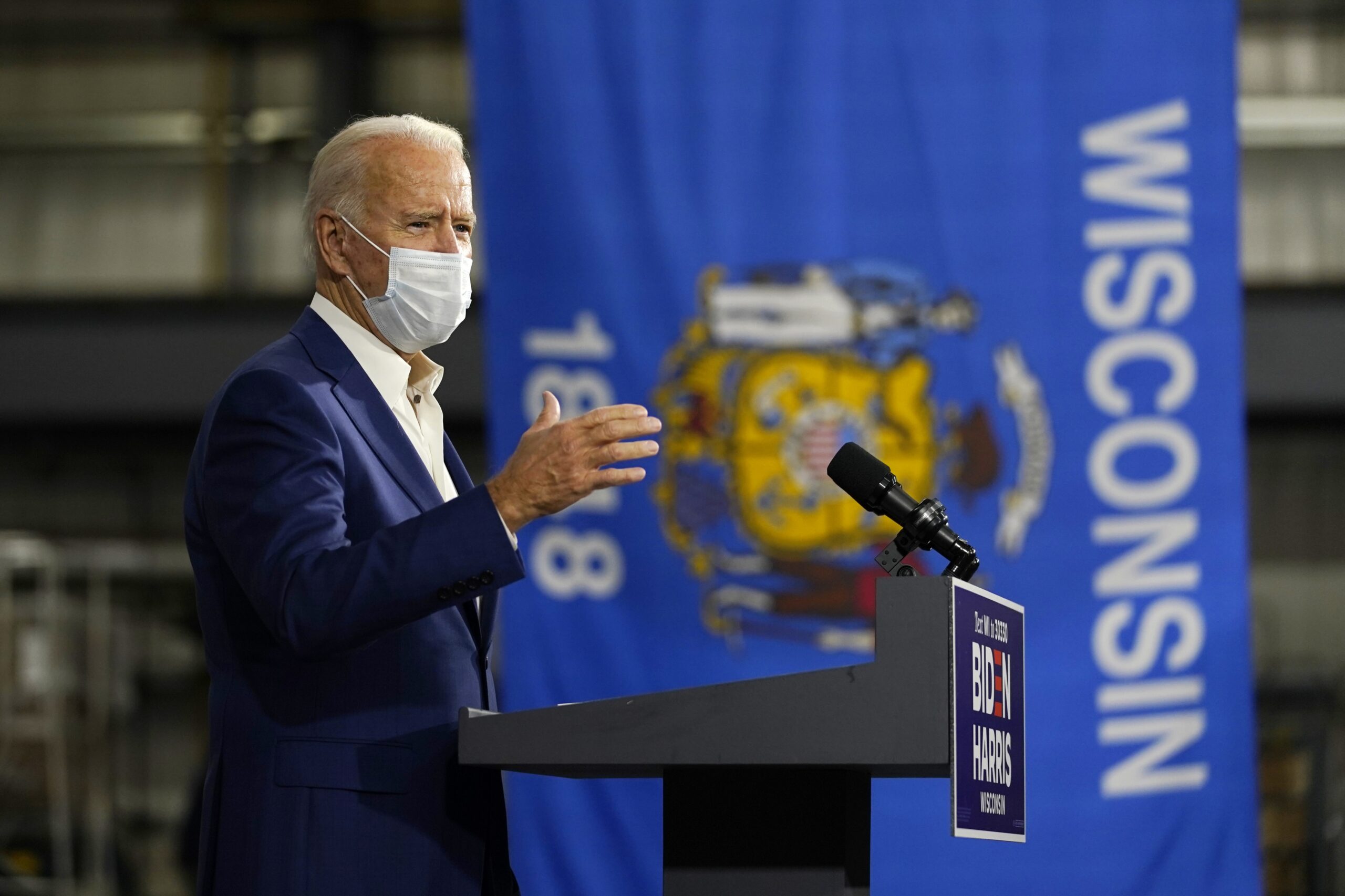 Joe Biden speaks at Wisconsin Aluminum Foundry in Manitowoc