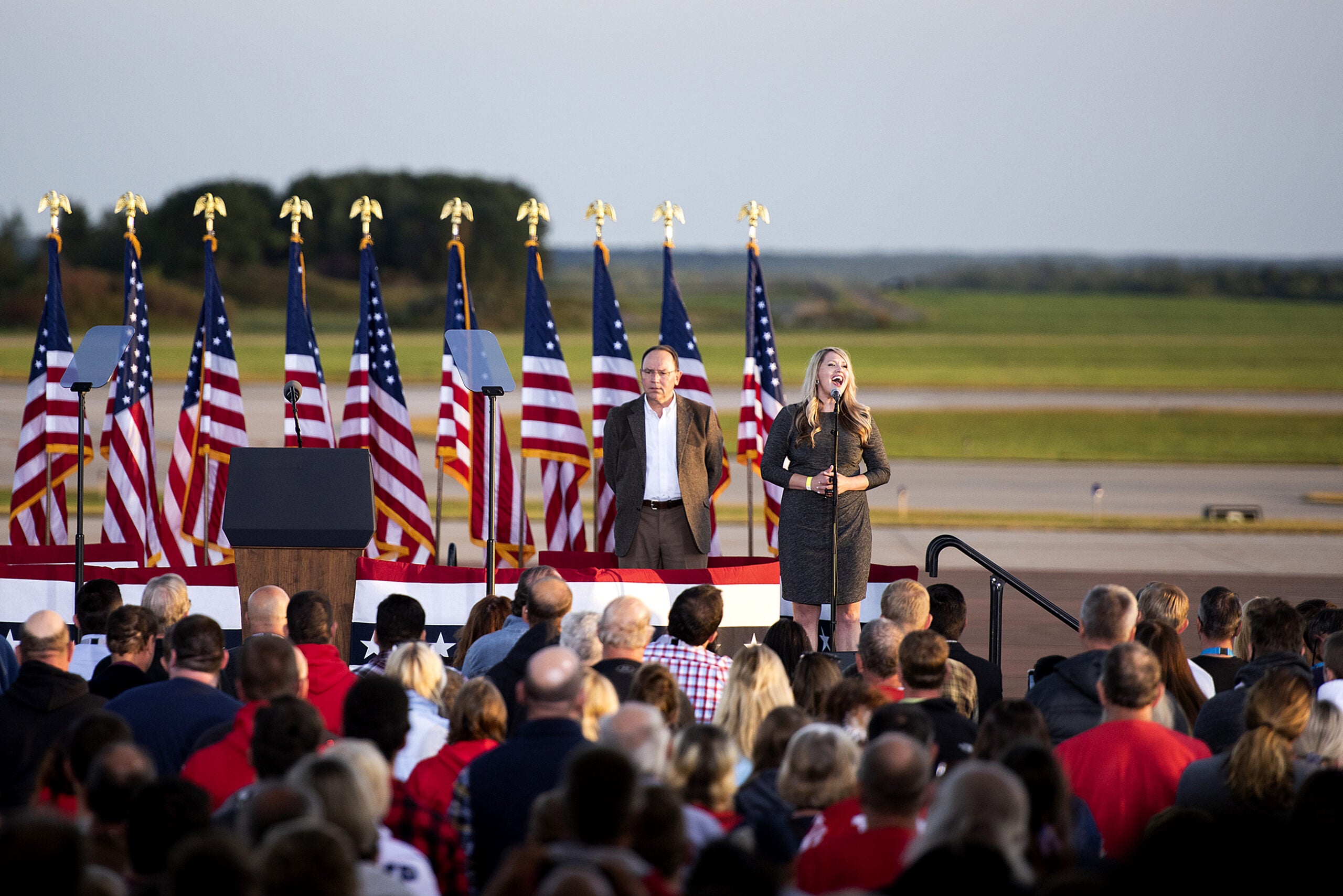 U.S. Rep. Tom Tiffany at a campaign rally for President Donald Trump in Mosinee