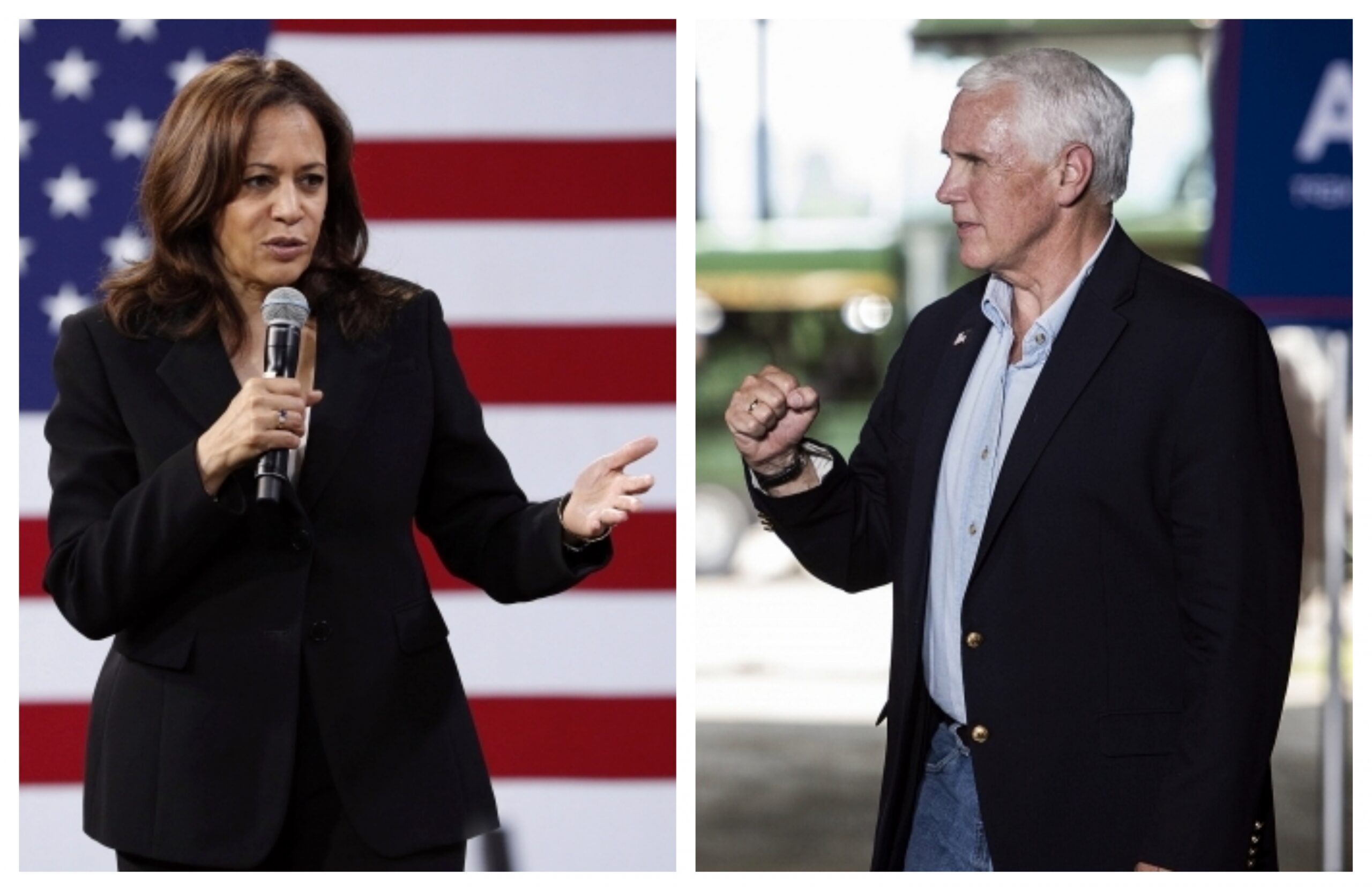 Sen. Kamala Harris and Vice President Mike Pence