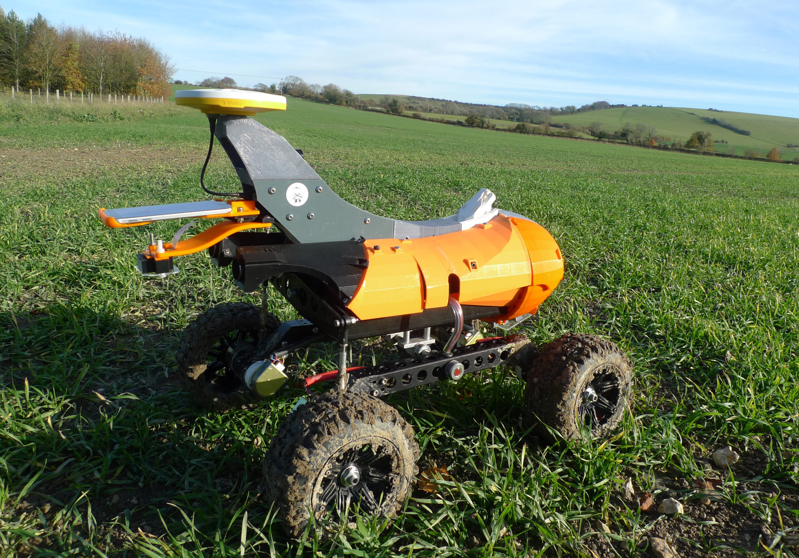 A farming robot designed to seed, weed and feed crops