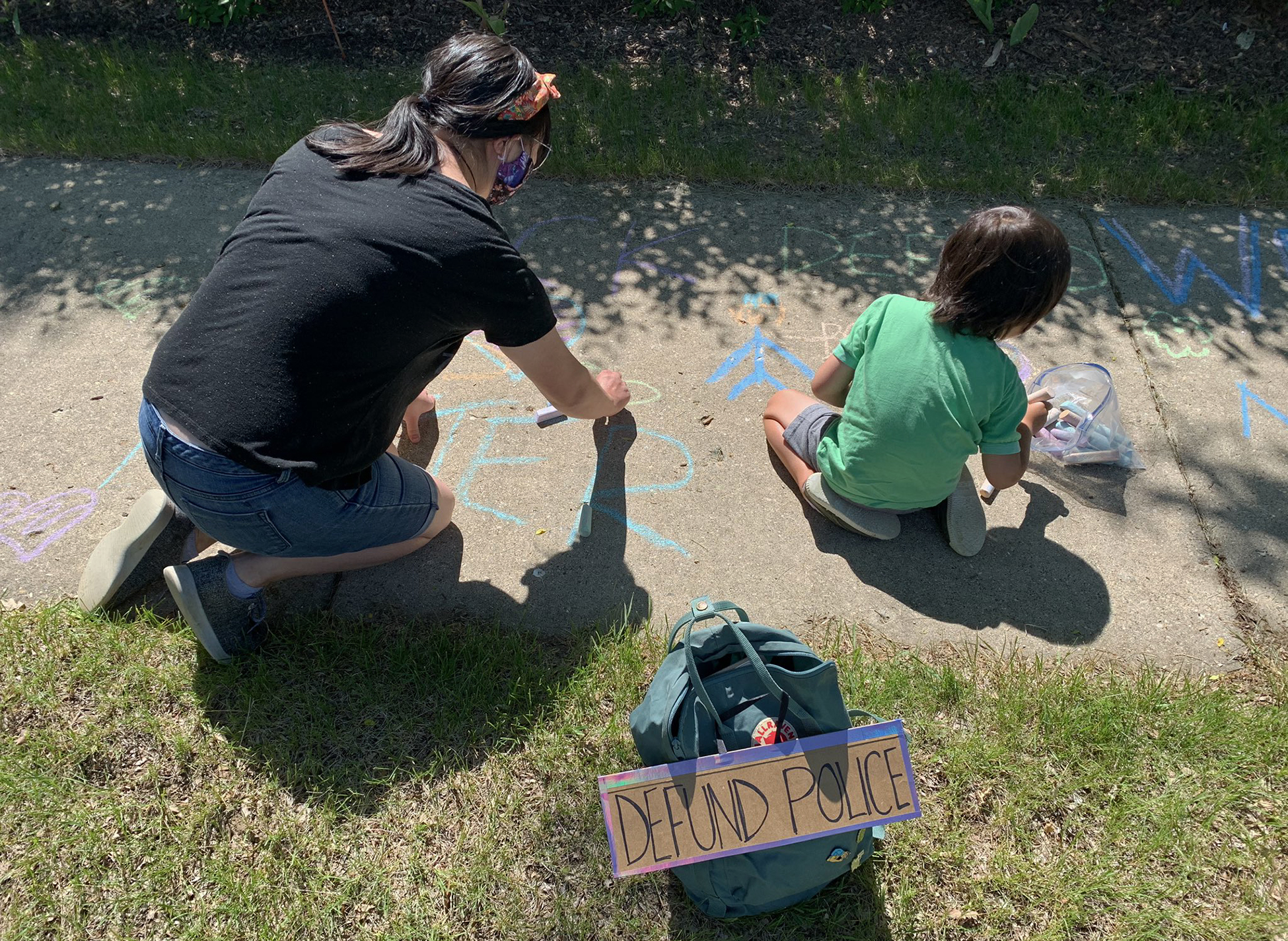 Black Educators Caucus MKE organized a sidewalk chalk event in Milwaukee