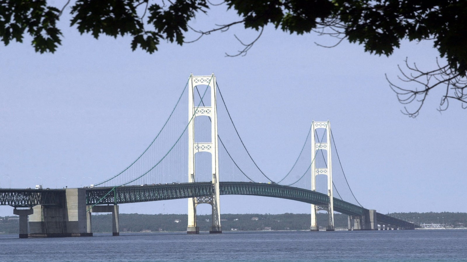 Mackinac Bridge over Straits of Mackinac