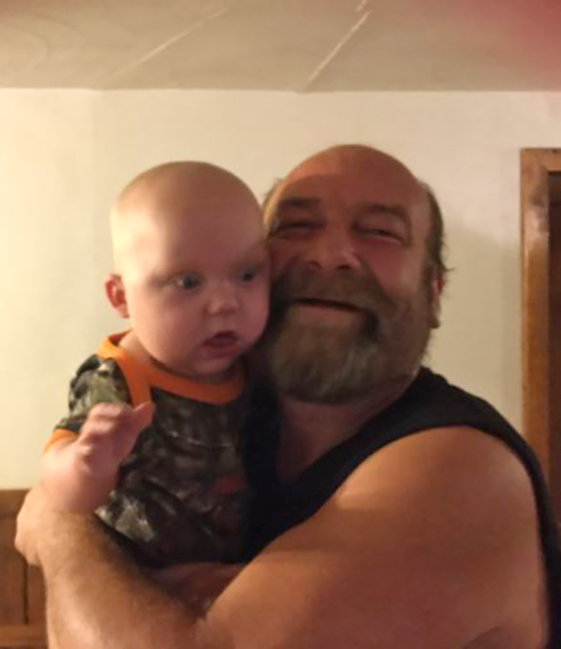 Thomas Benser with his nephew in 2017