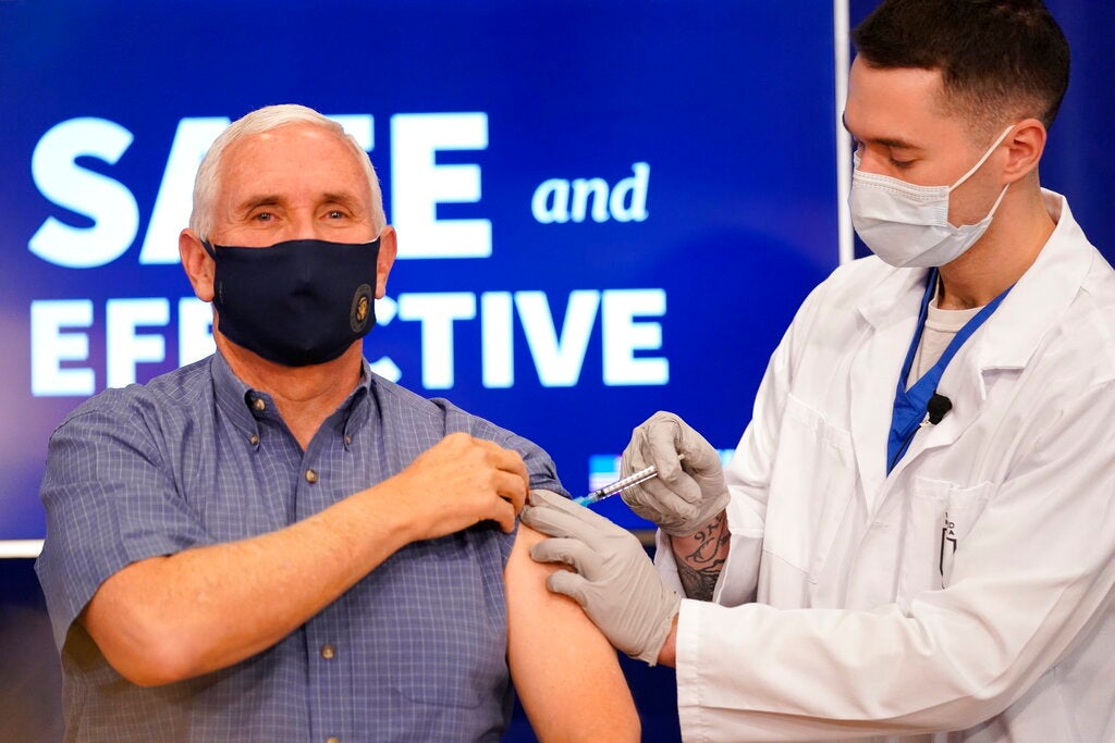 Mike Pence takes COVID-19 vaccine.