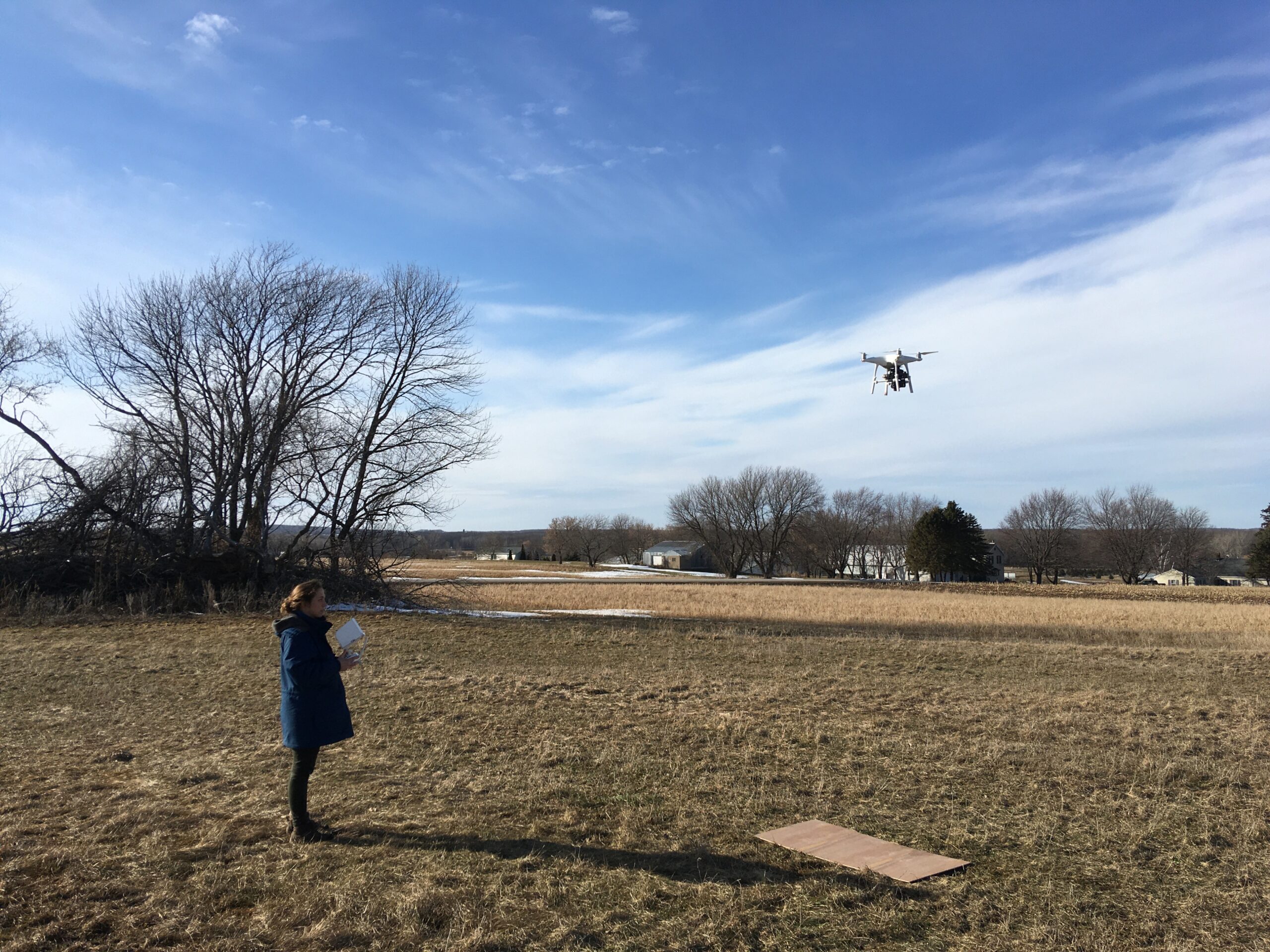 Drone Flies Over Fields To Gather Temperature Data To Detect Thin Soils
