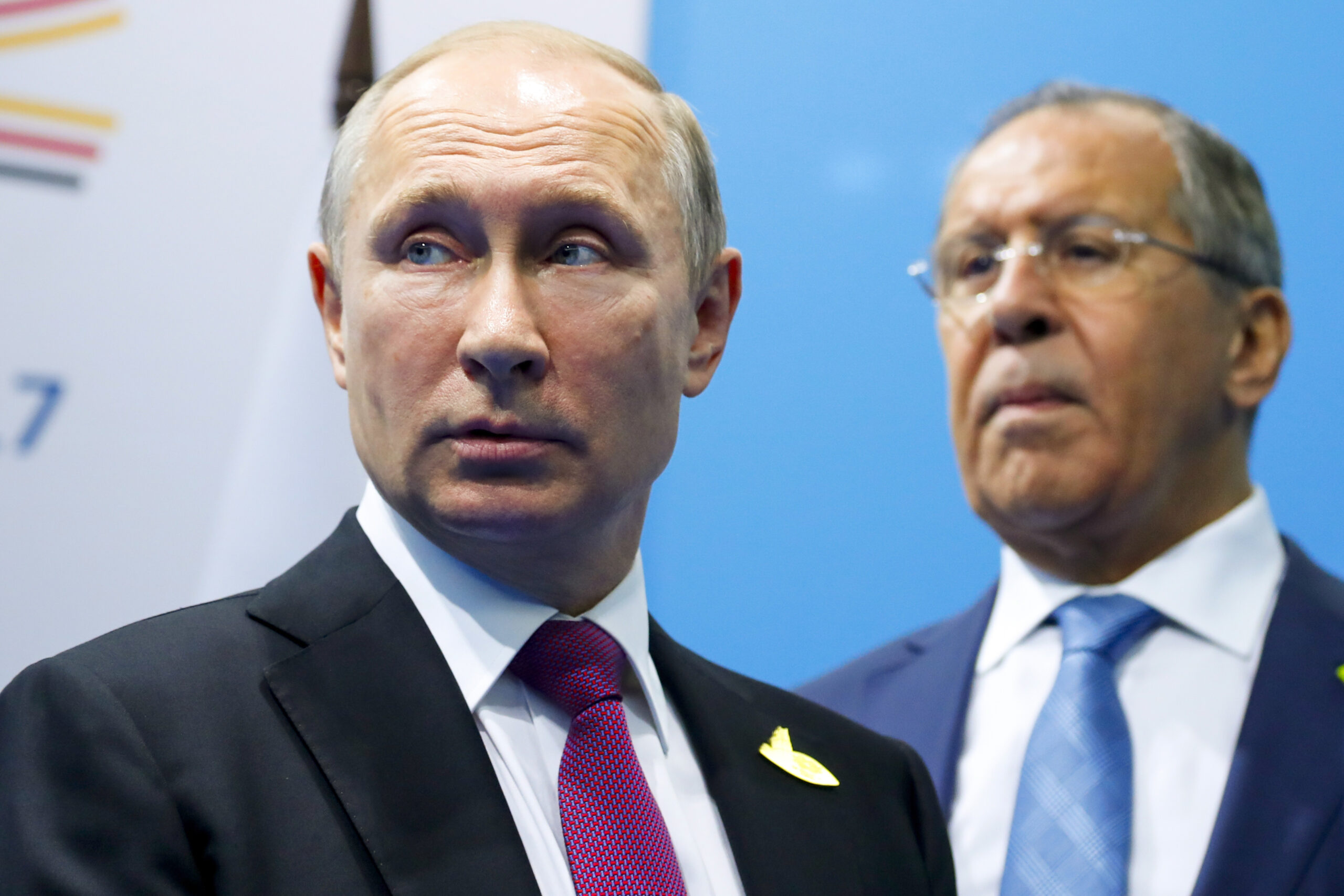 Russian President Vladimir Putin, left, and Foreign Minister Sergey Lavrov in 2017