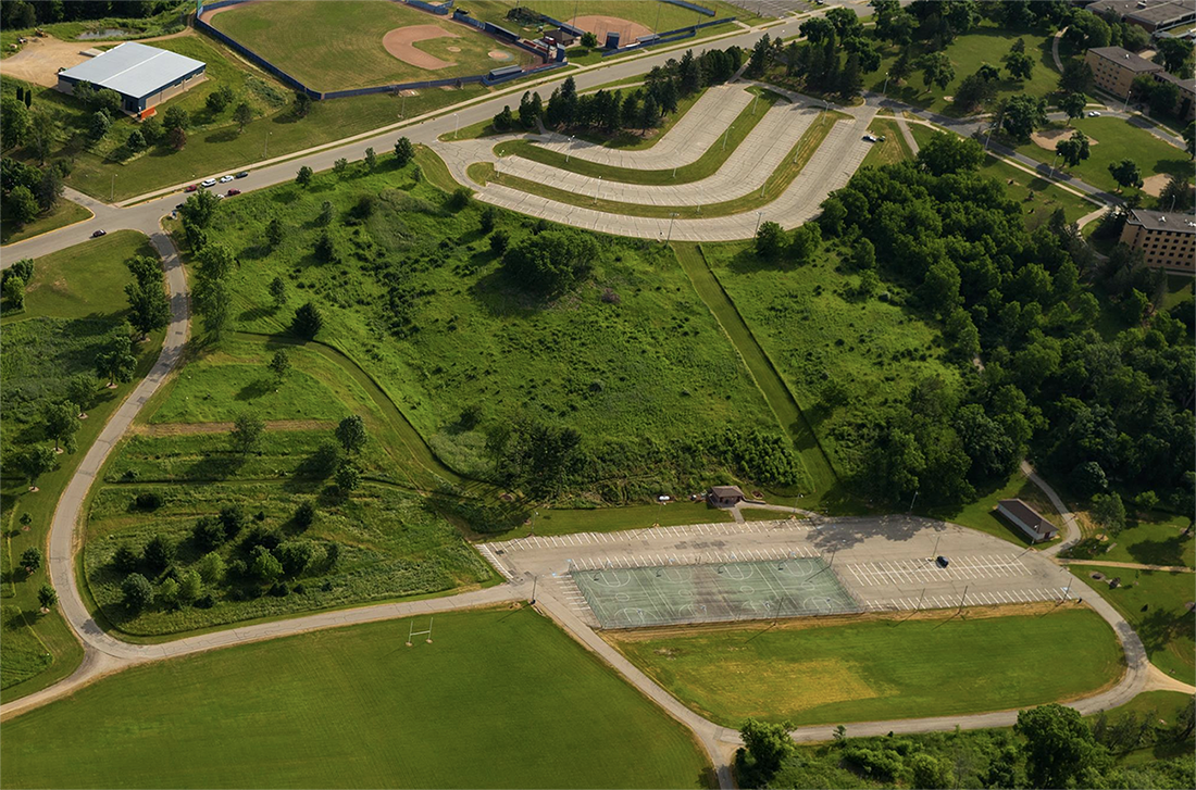 The site of the UW-Platteville solar array at Memorial Park