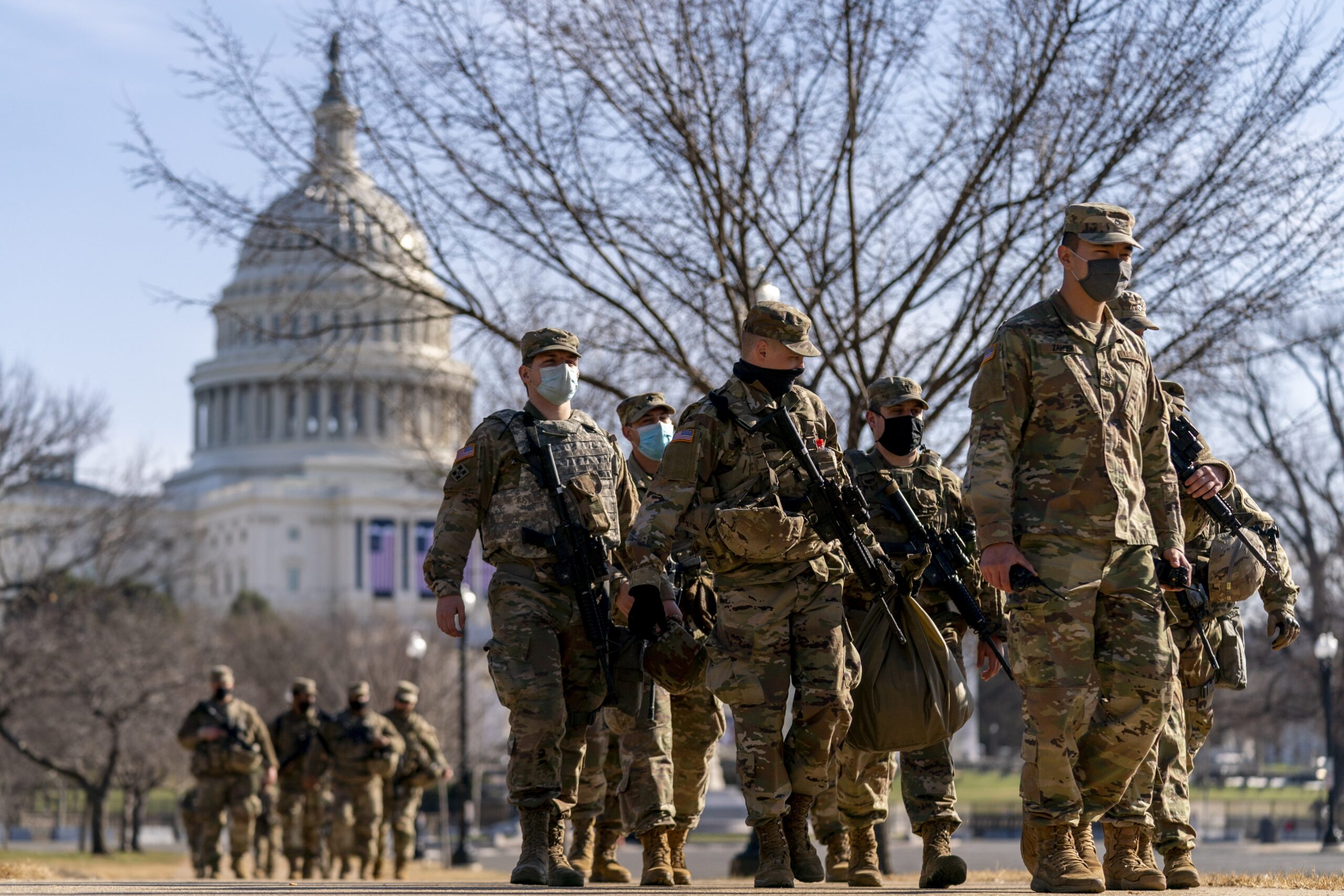 National Guard members providing security at the U.S. Capitol
