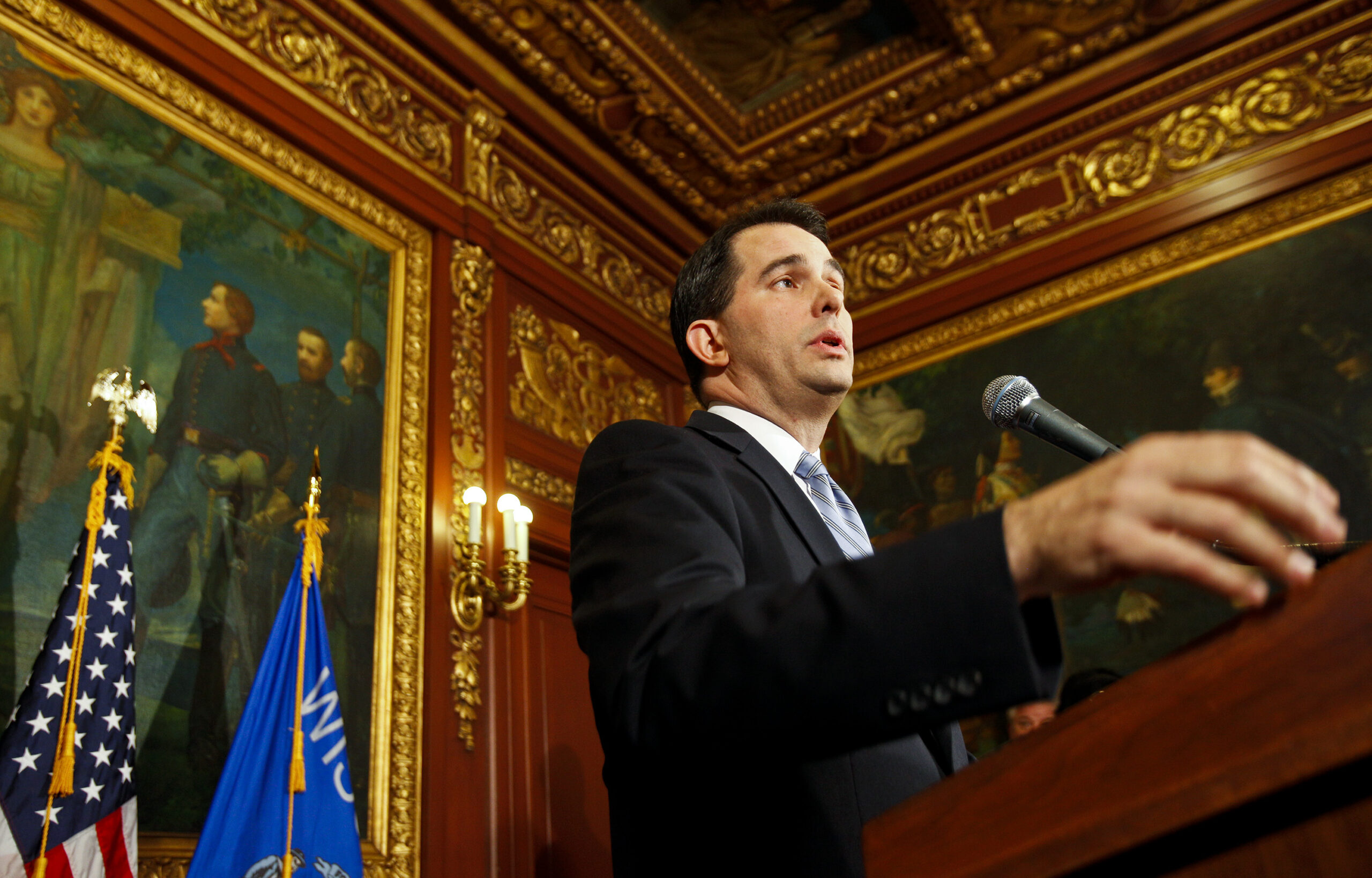 Scott Walker at podium