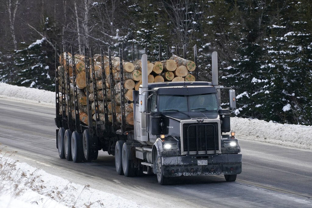 Logging truck in Maine
