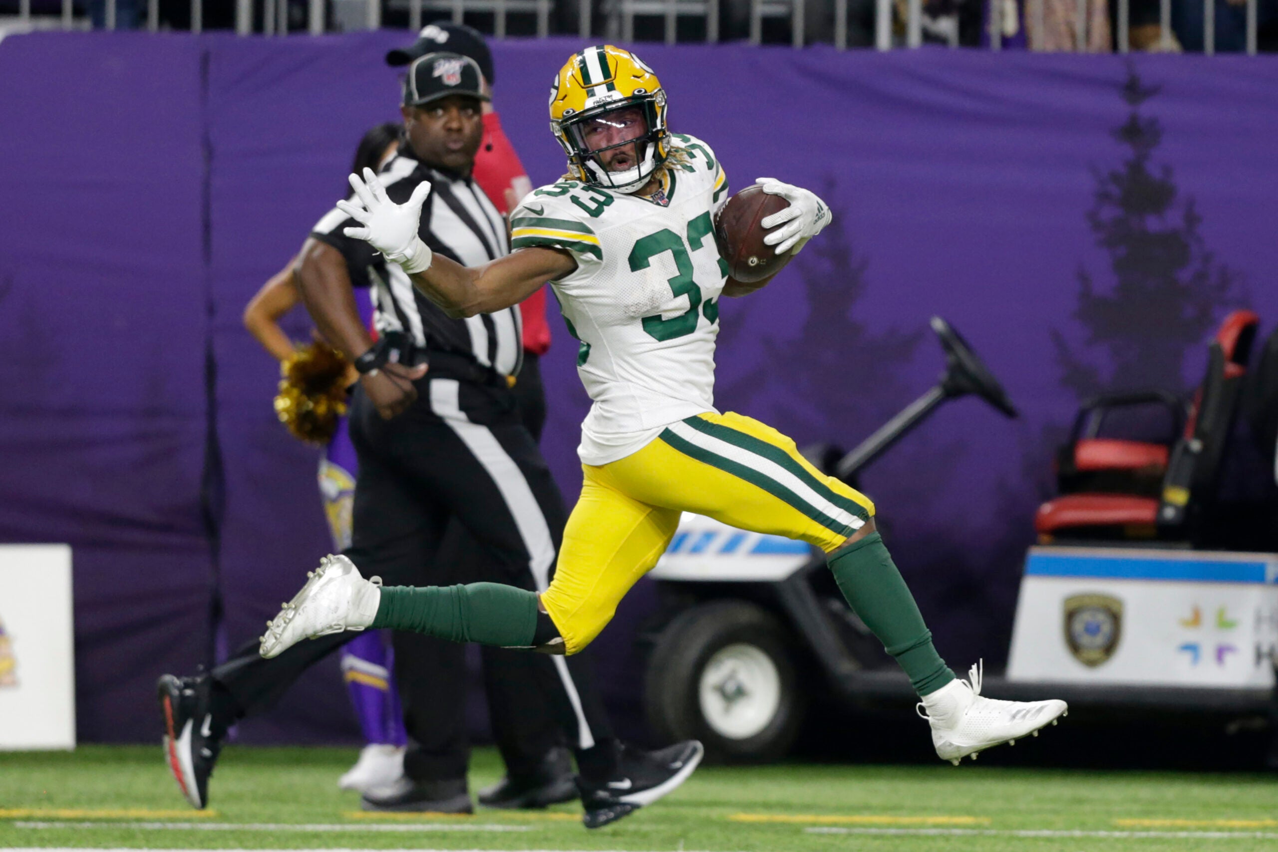 Green Bay Packers running back Aaron Jones