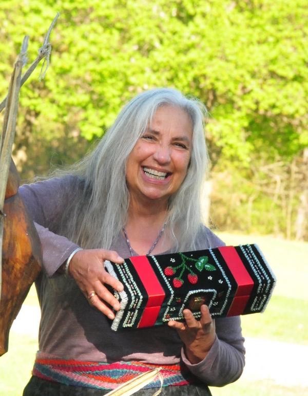 Karen Ann Hoffman is a Haudenosaunee raised beadworker who lives in Stevens Point