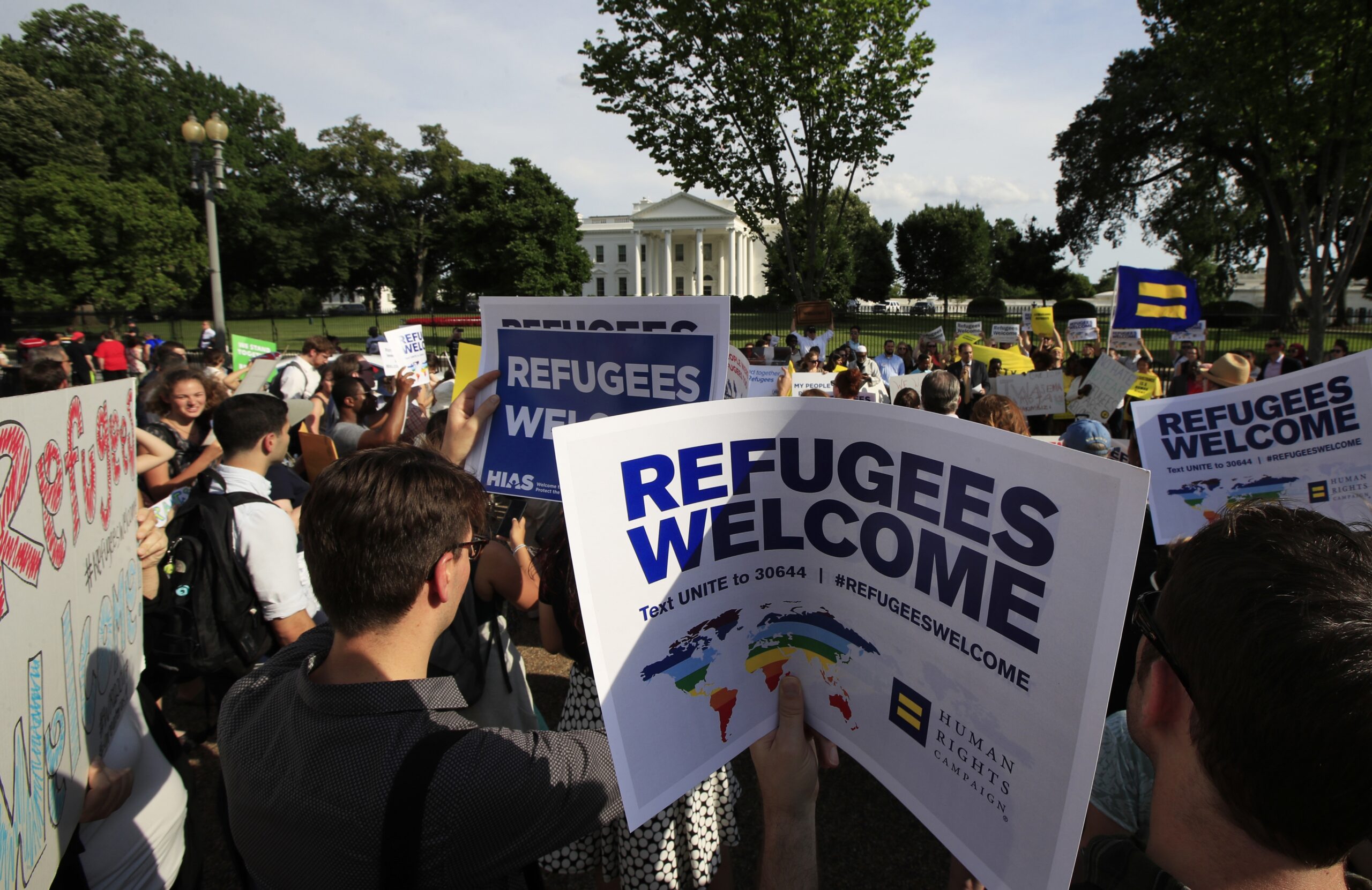 Protests over refugee limitations