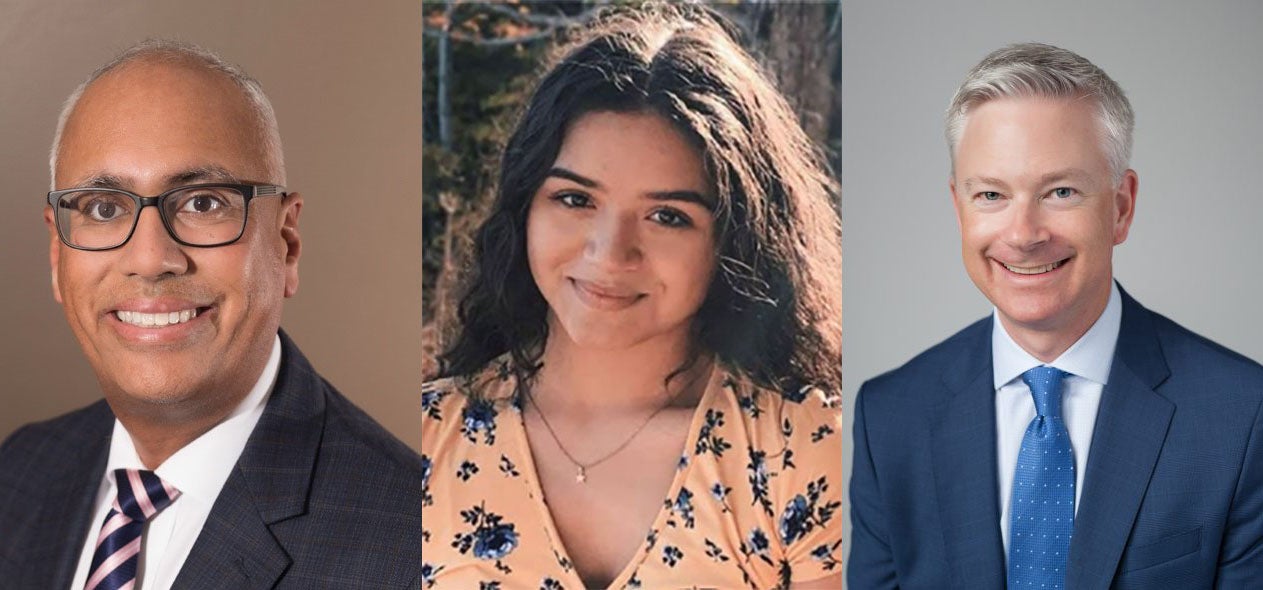 Dr. Ashok Rai, Brianna Tucker and John Miller