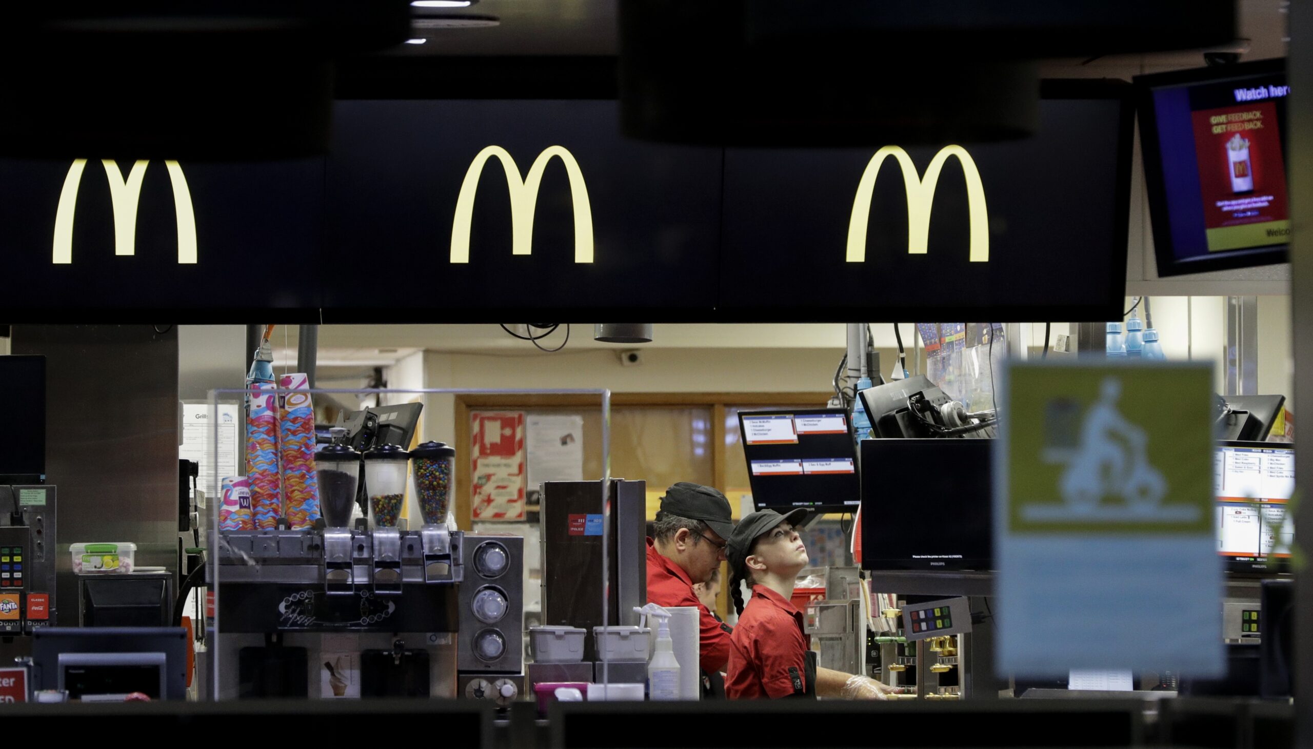 Workers at a McDonalds