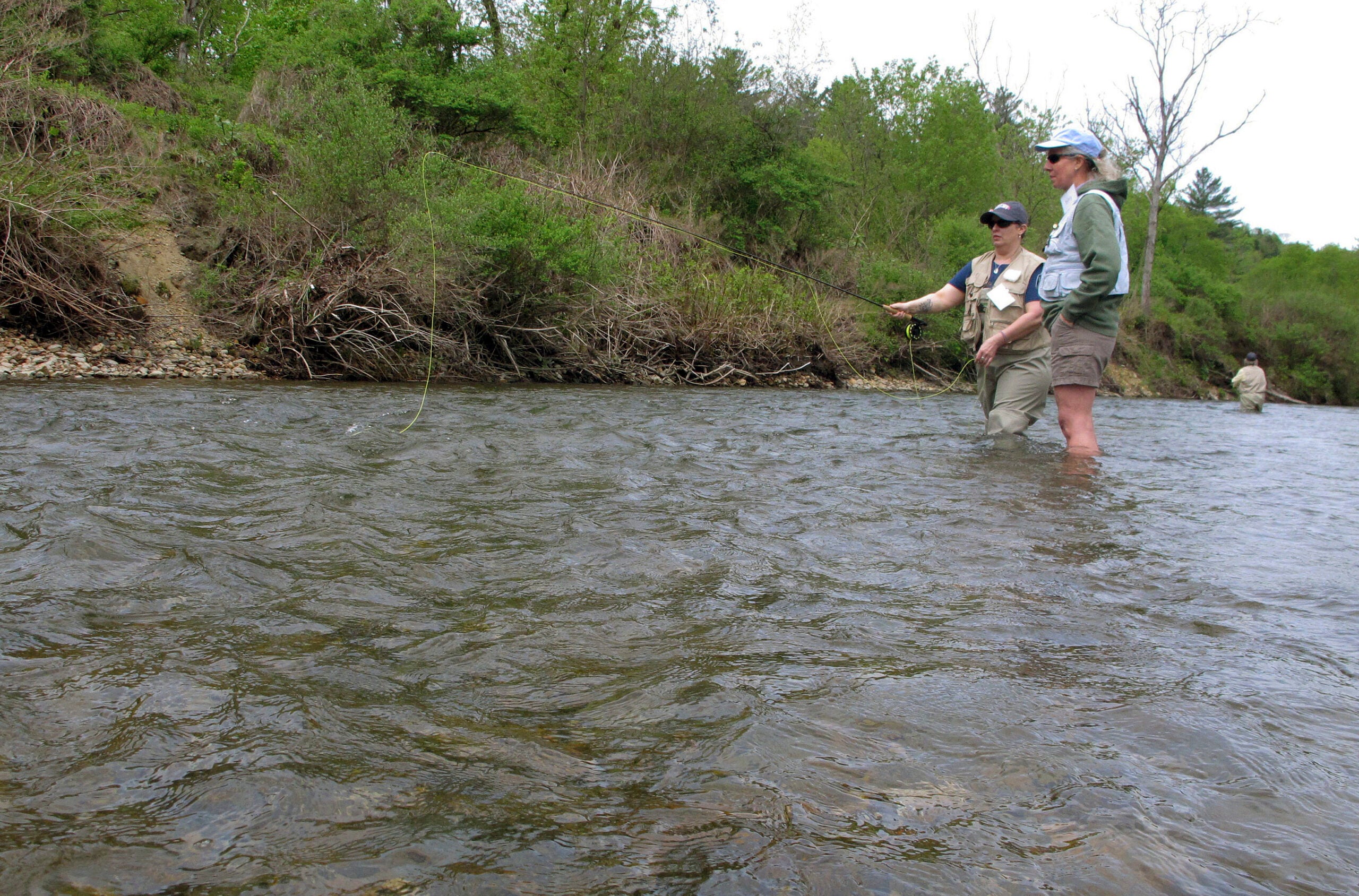 Amy Putnam learns to fly fish