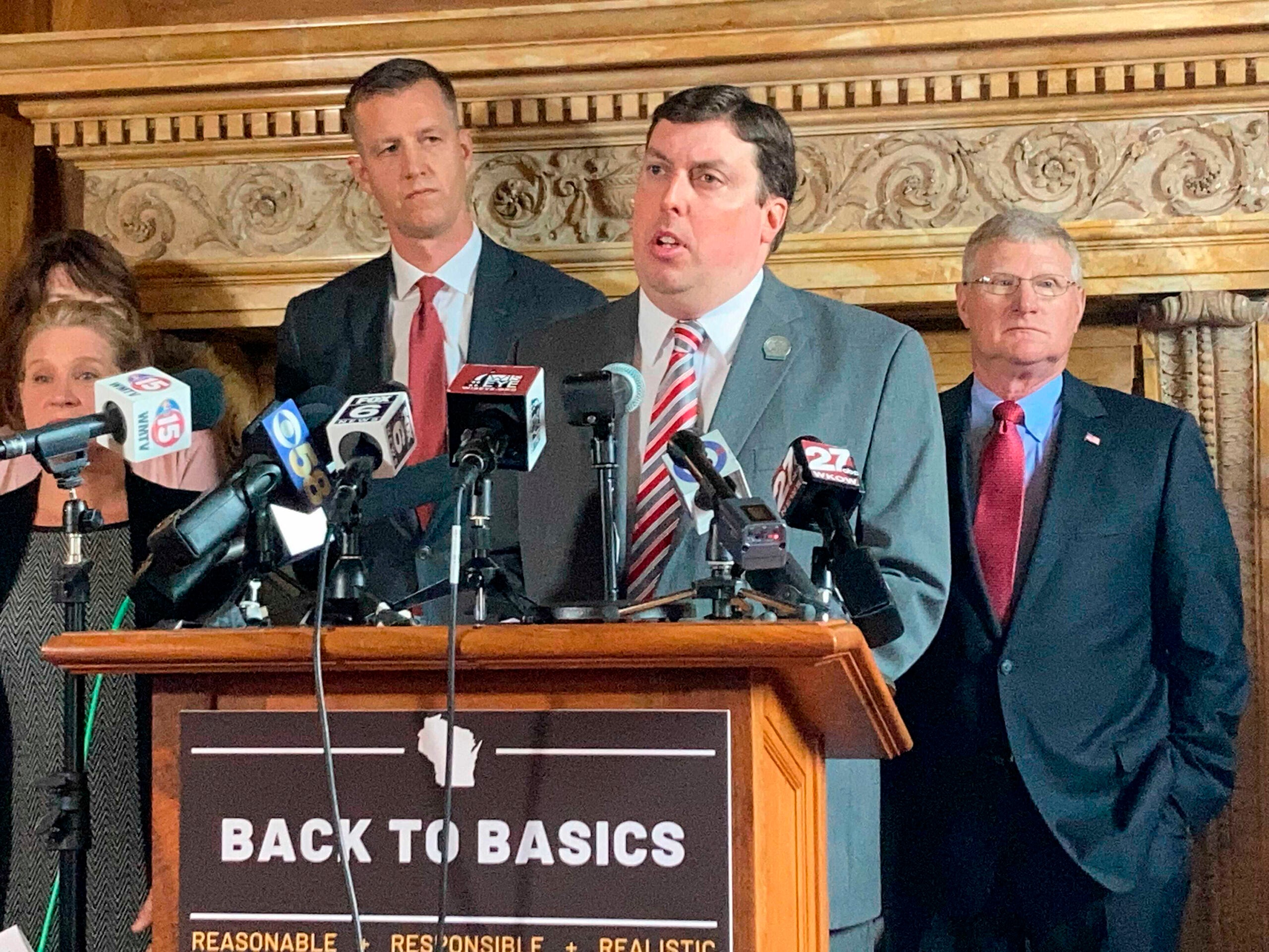 Wisconsin Republican law makers at a news conference