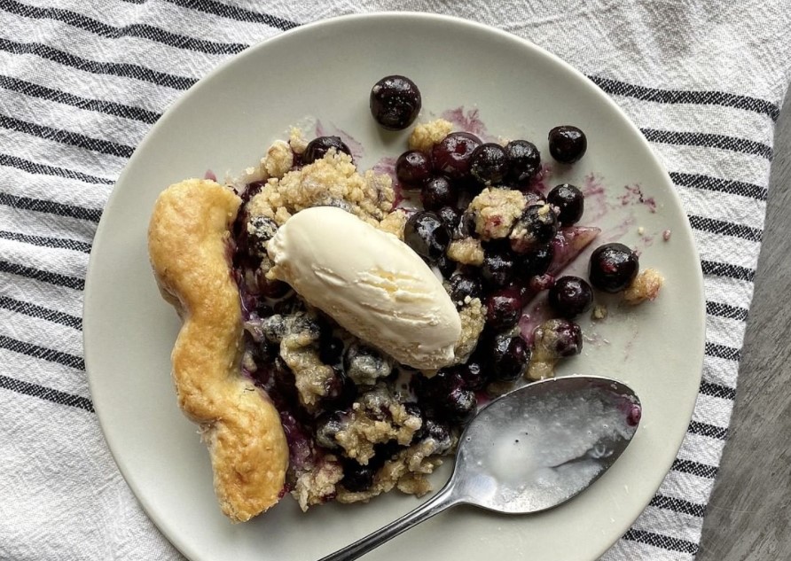 Blueberry pie from The Baked Lab