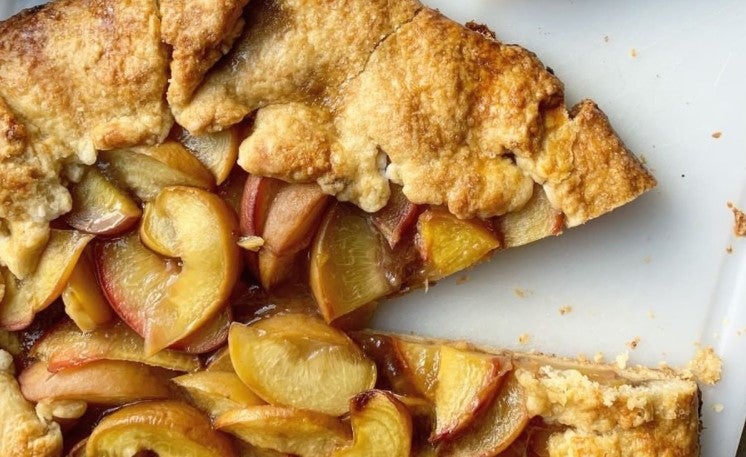 Peach and Bourbon galette