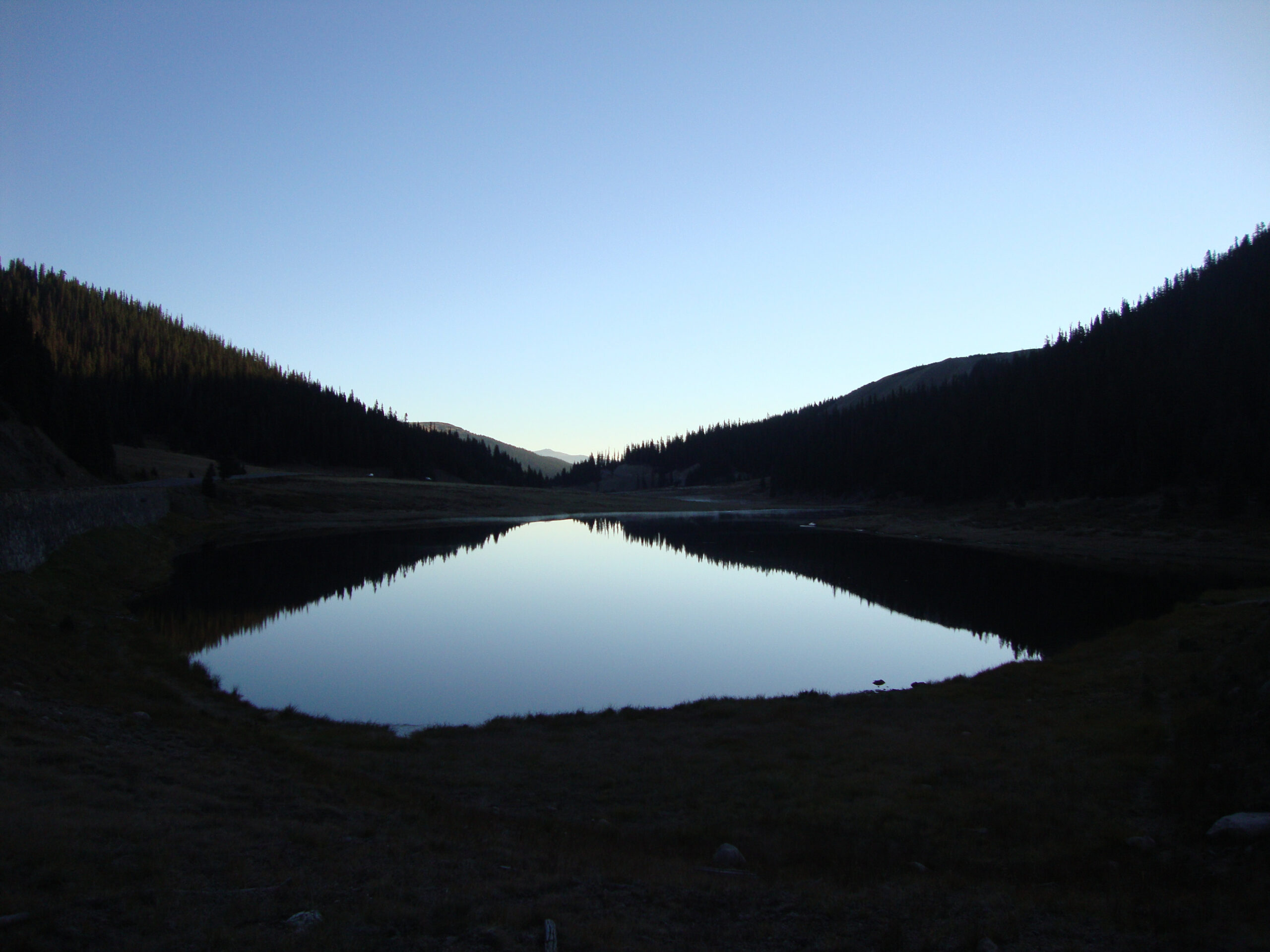 Poudre Lake is the headwaters of the Cache la Poudre River and signify the east side of the Continental Divide