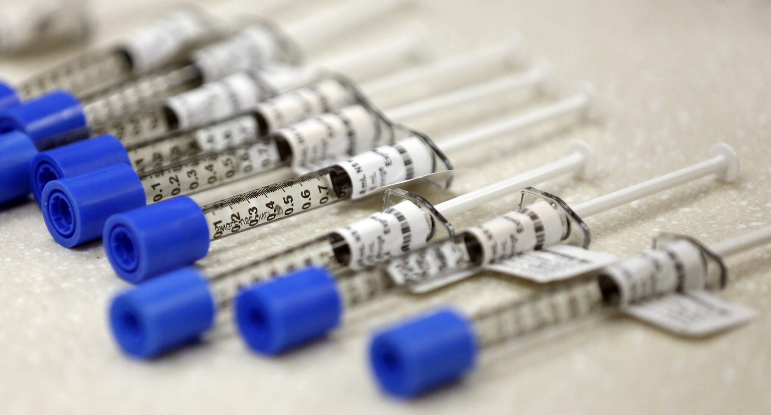 Syringes of the opioid painkiller fentanyl