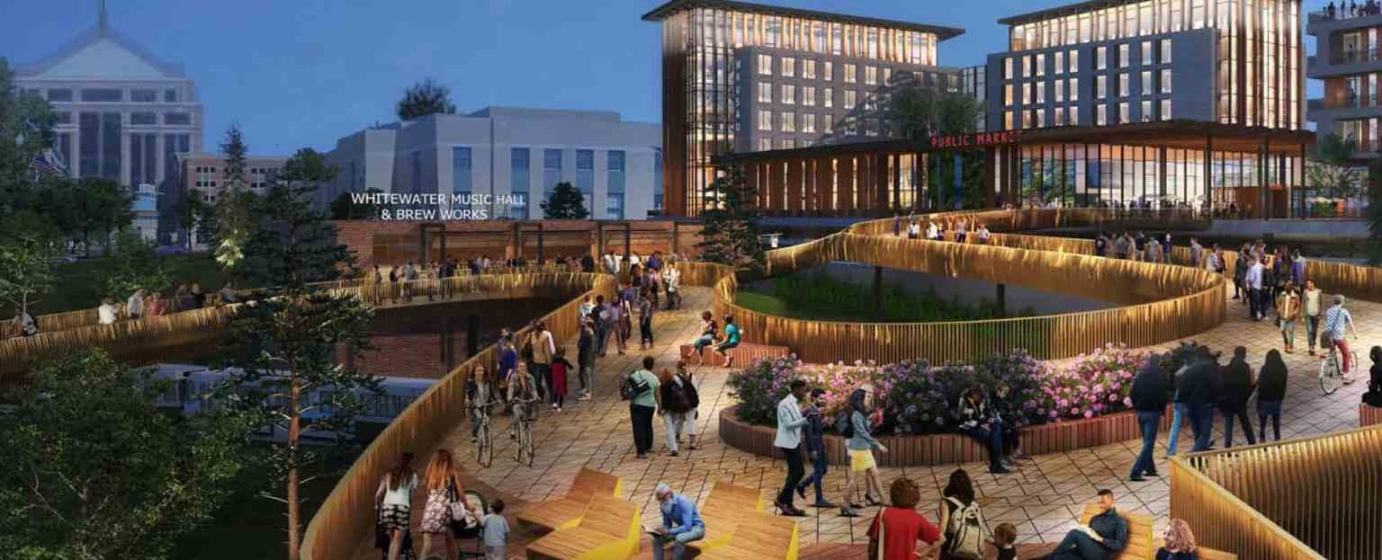 Artist's rendering of downtown Wausau development plan