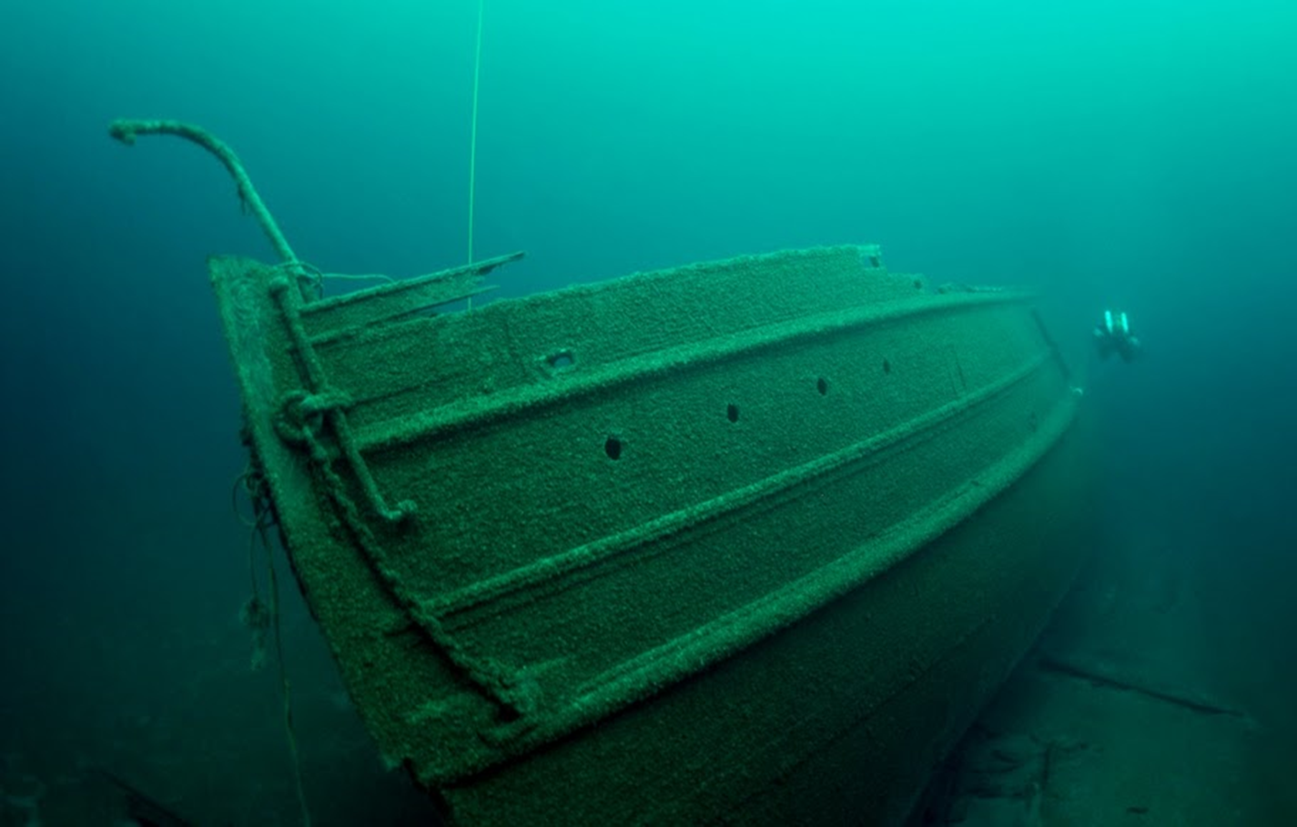 Lake Michigan's water has kept the steamer Vernon intact