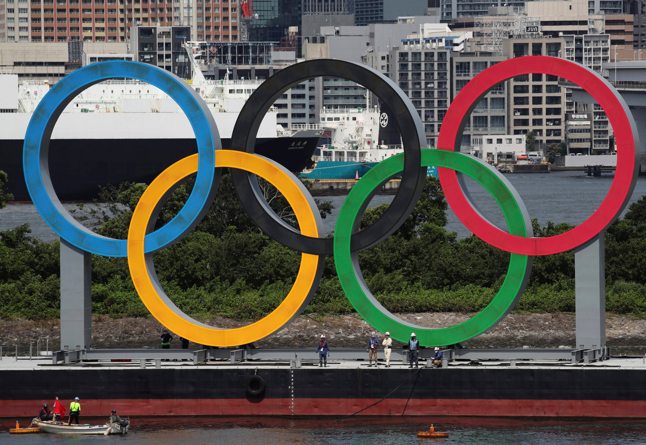 Olympic rings in Tokyo, Japan