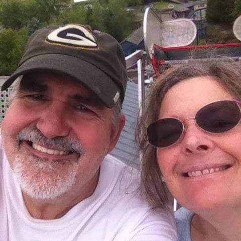 Milwaukee residents John Spirewka and April Hill at Little Amerricka Amusement Park