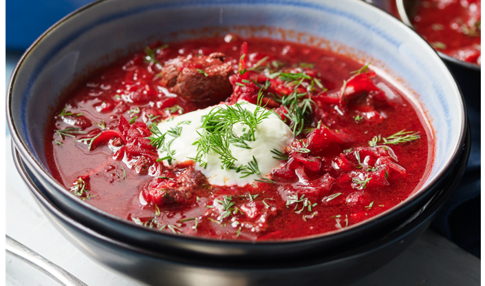 A bowl of borscht