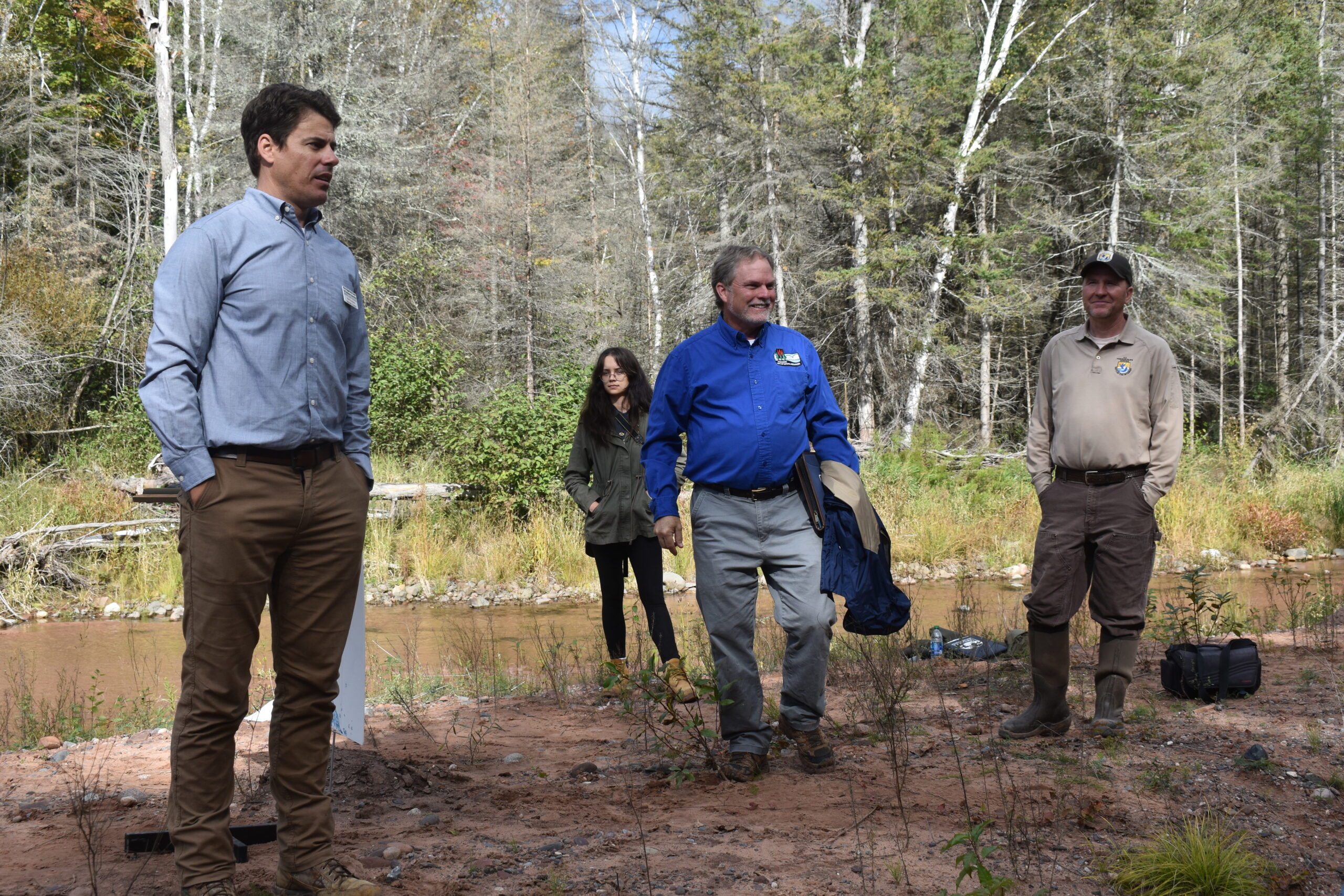 Partners view work to slow the flow of runoff into a Lake Superior bay