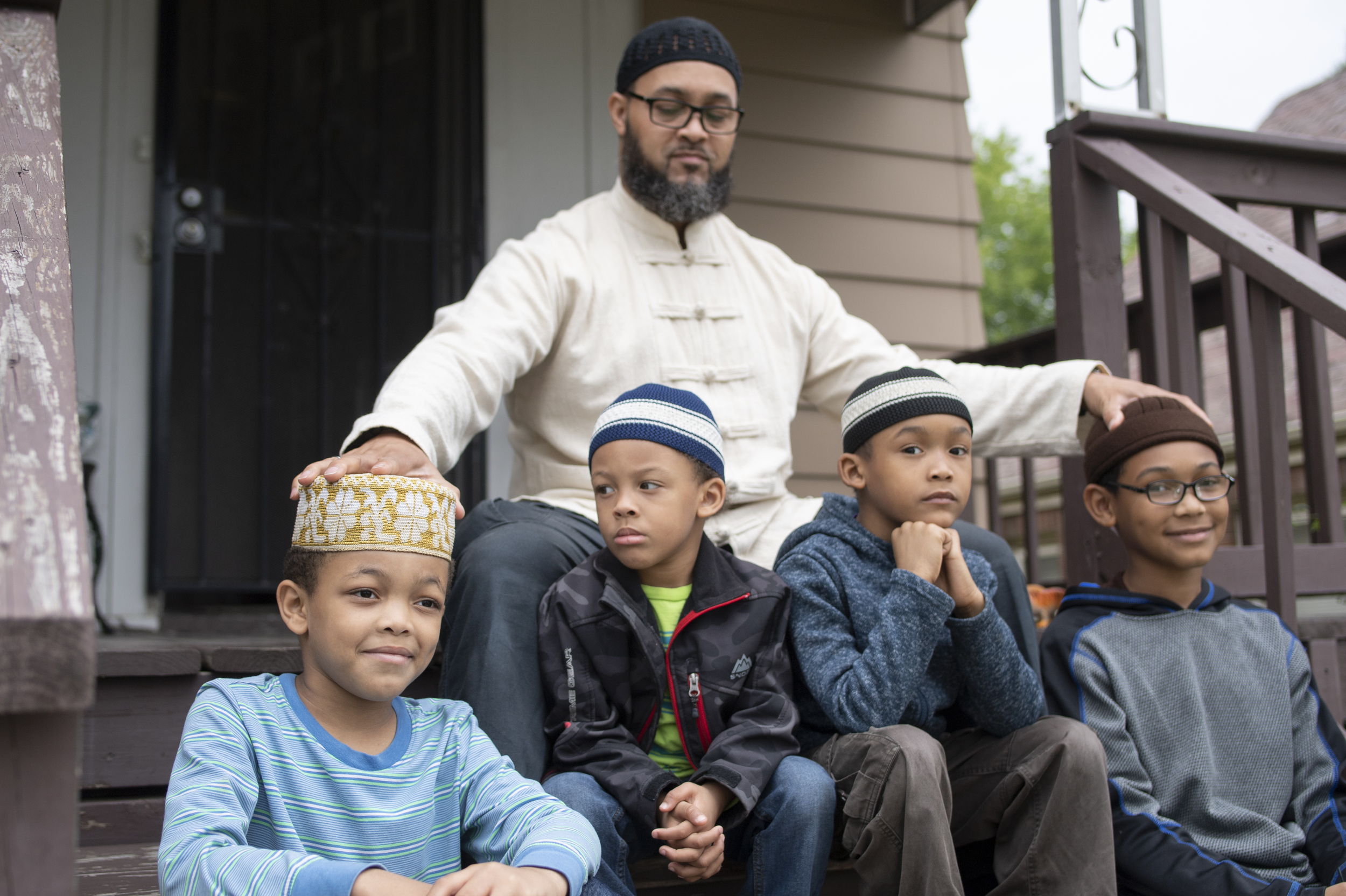 Nazir Al-Mujaahid and his family