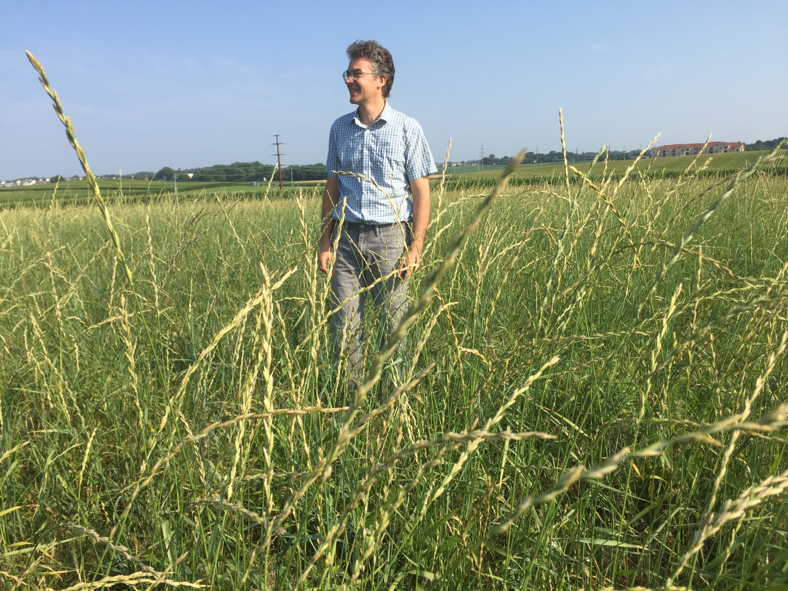 Valentin Picasso standing in farm field
