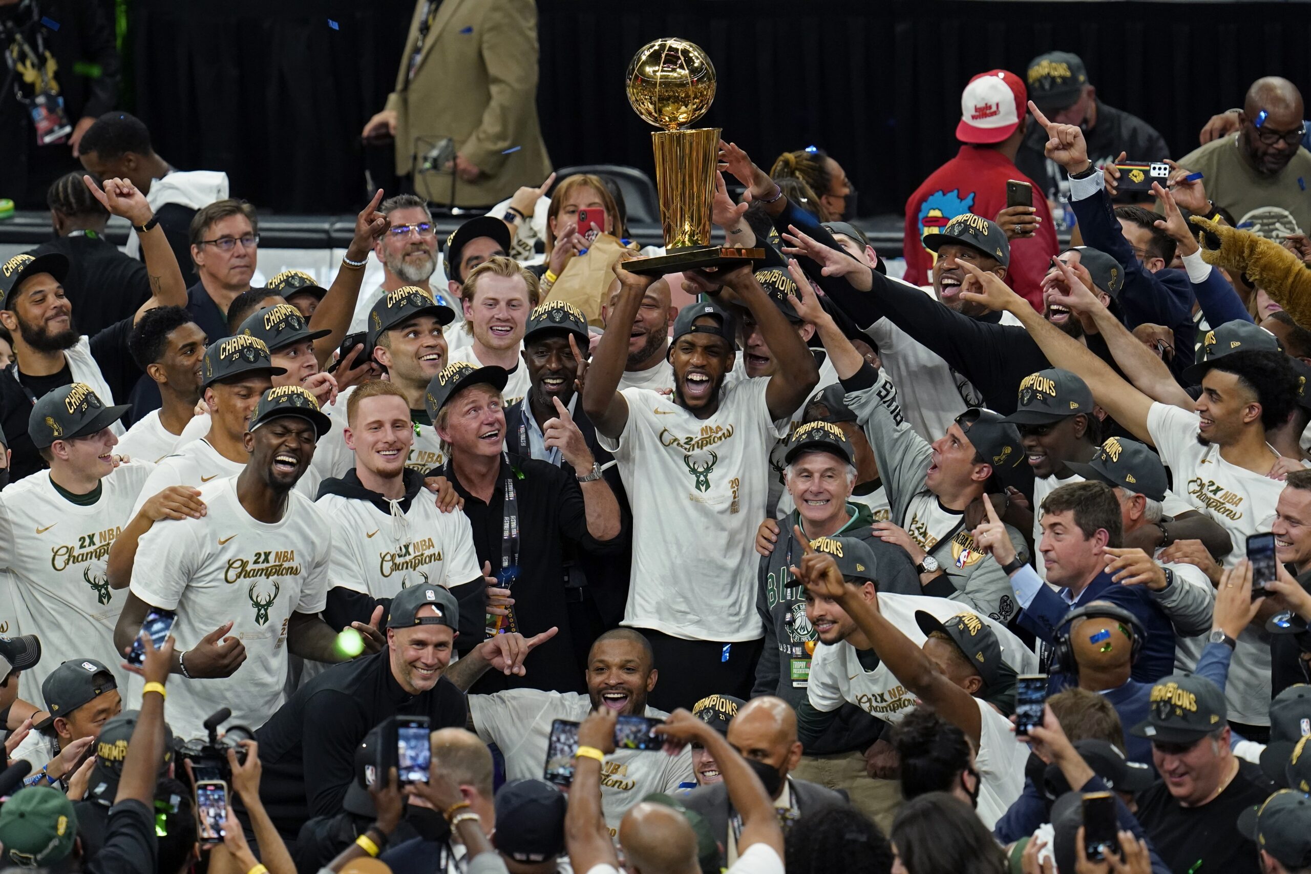 Milwaukee Bucks celebrate championship